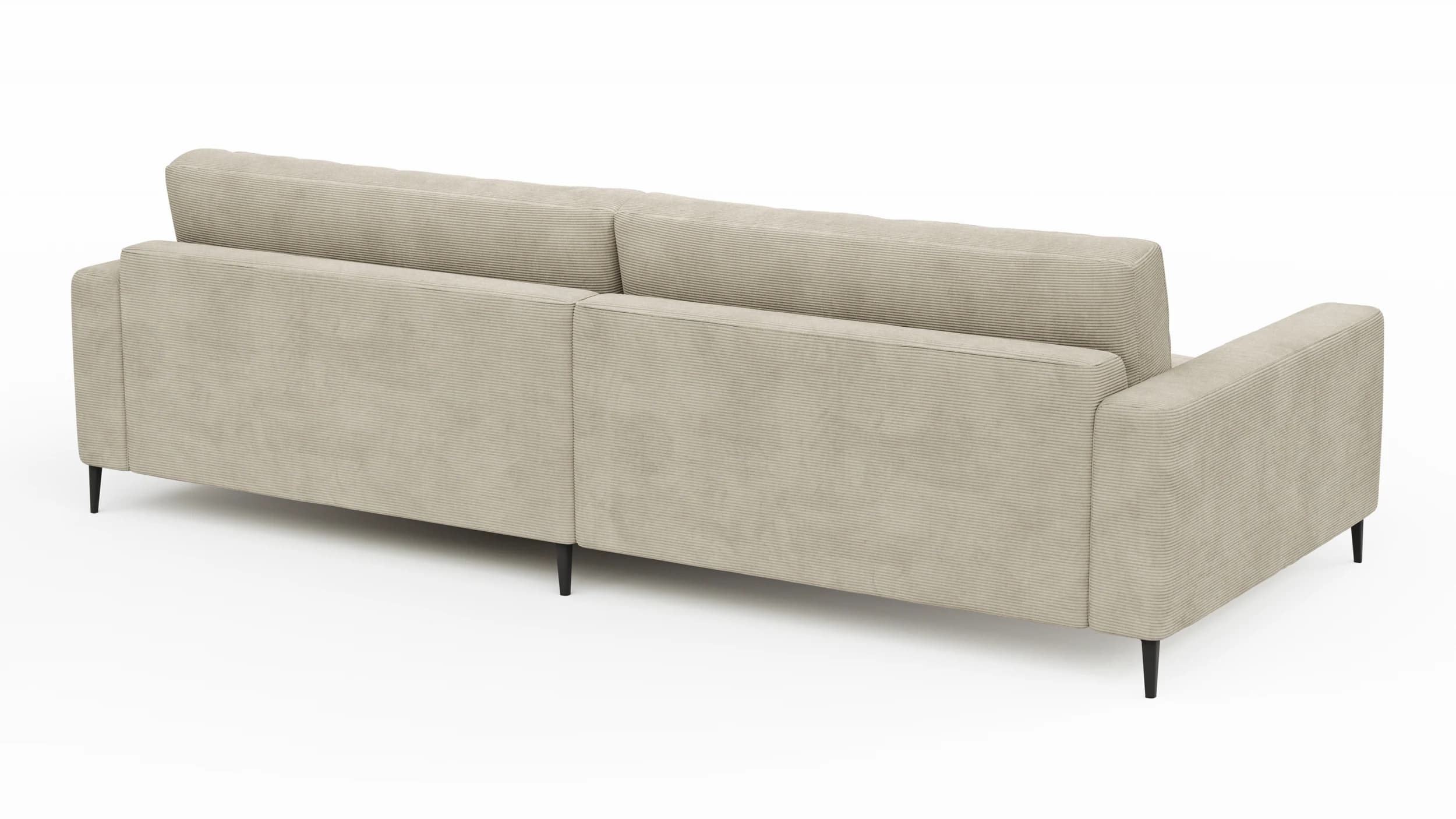 Ecksofa Solero 2.0 - 1,5-Sitzer mit Longchair groß rechts, Stoff, Sand