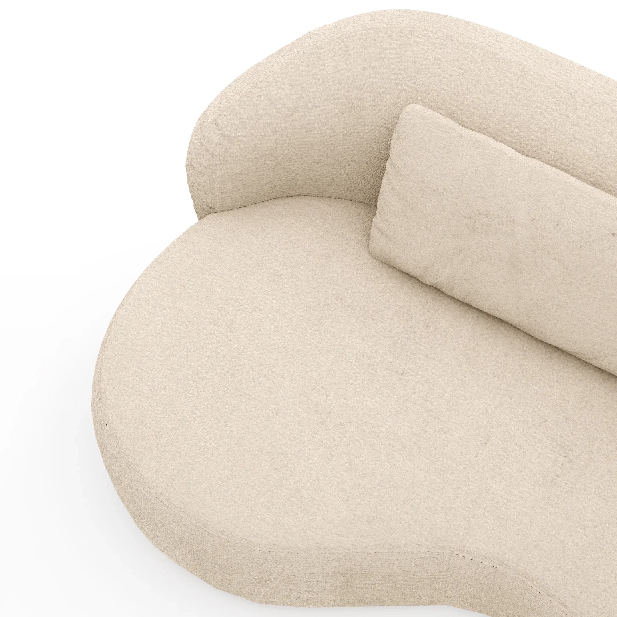 Chaiselongue Karasu - Stoff, Natur