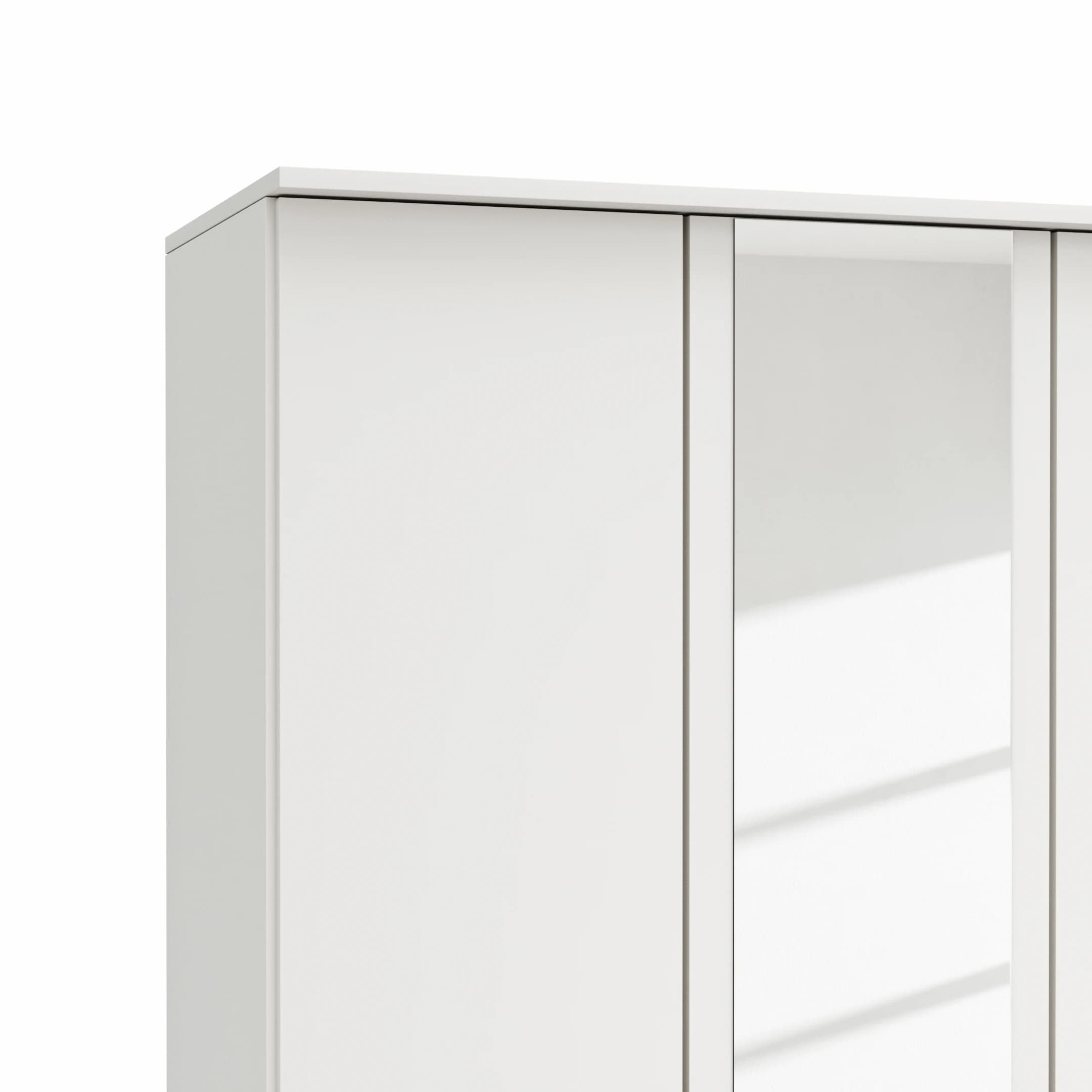 Drehtürenschrank Viana - B. ca. 180cm, Lack, Weiß