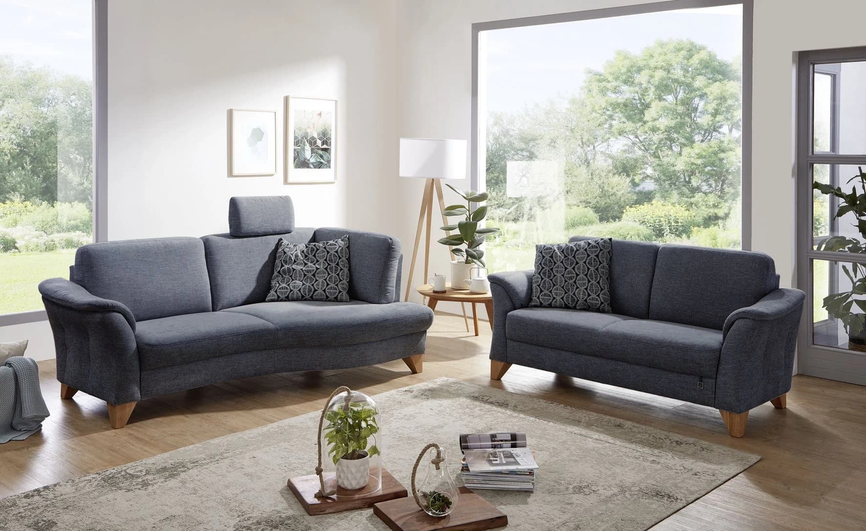 Sofa - 2,5 Sitzer, Stoff, Anthrazit