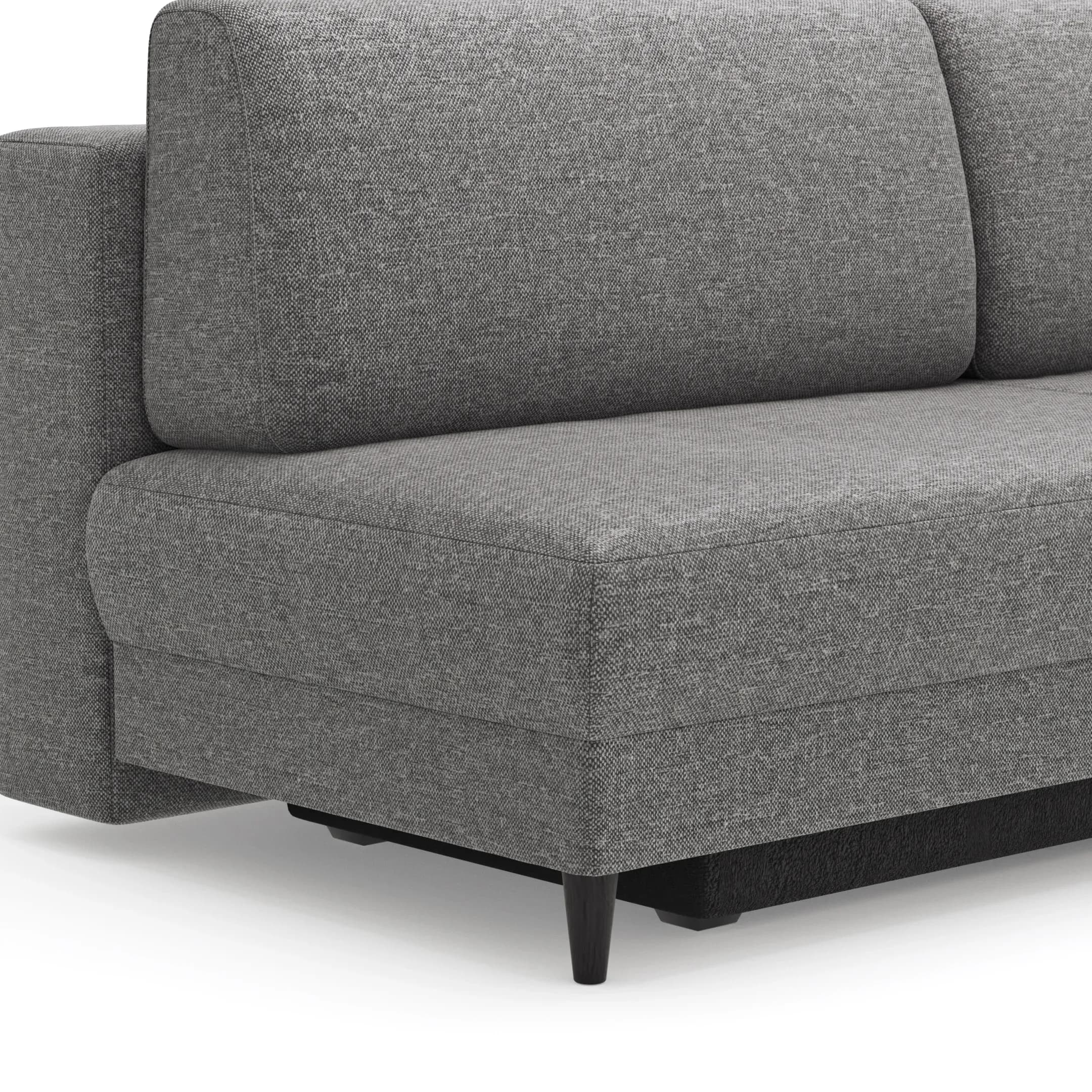 Schlafsofa Salema - 3-Sitzer mit Schlaffunktion (Liegefläche ca. 140x200 cm), Stoff, Graphit