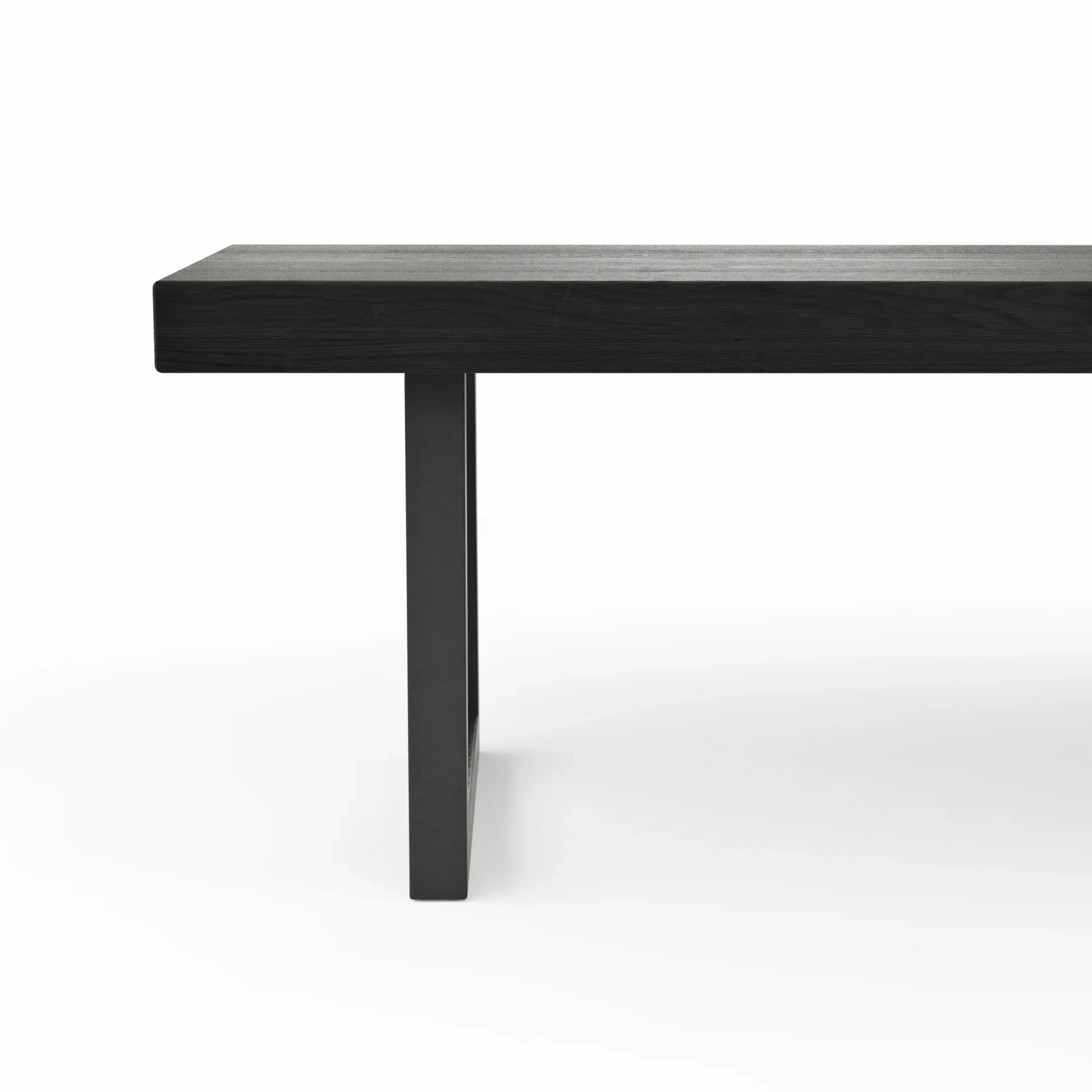 Holzbank Clifton - Breite ca. 200cm, Zerreiche massiv, smoked