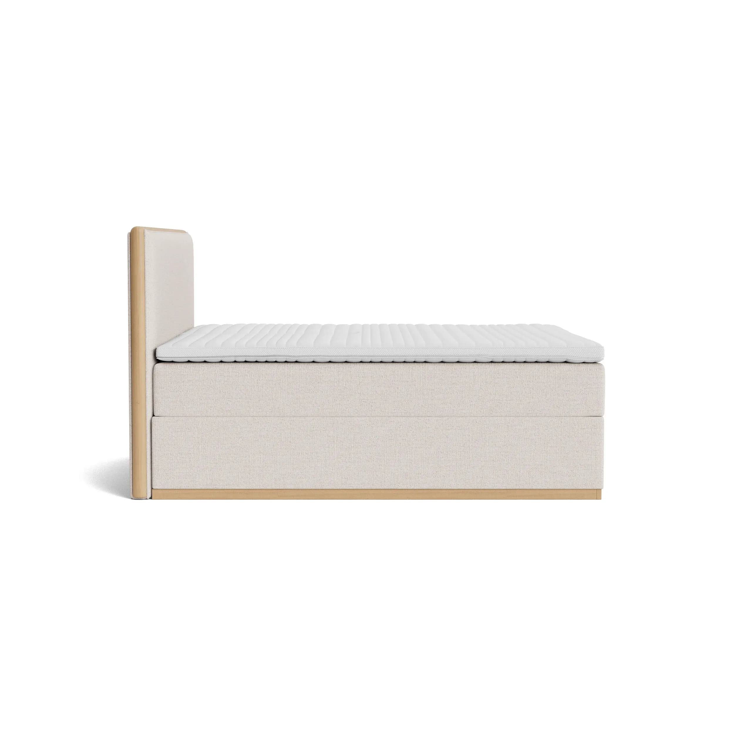Boxspringbett Soria - Liegefläche ca. 180x200 cm, inkl. Motorbox, Stoff, Natur