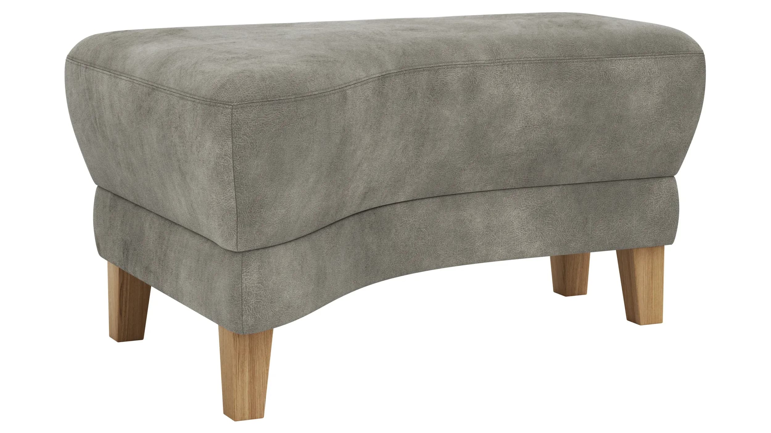 Hocker Stamford - gebogen, Links, LB ca. 89x65 cm, Stoff, Anthrazit