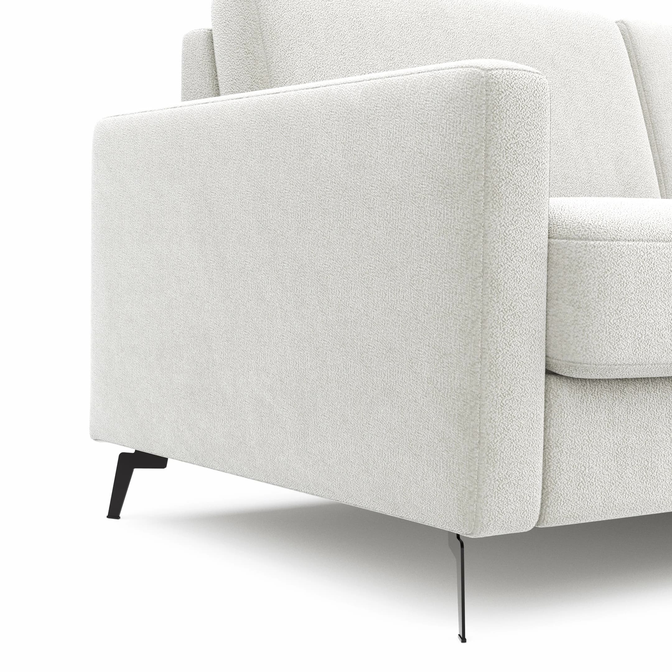 Schlafsofa Laredo - 2,5-Sitzer inkl. Schlaffunktion, Stoff, Offwhite