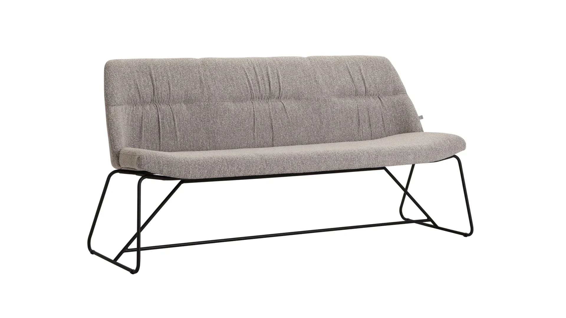 Polsterbank Sagres - Breite 180cm, Stoff, Graubeige