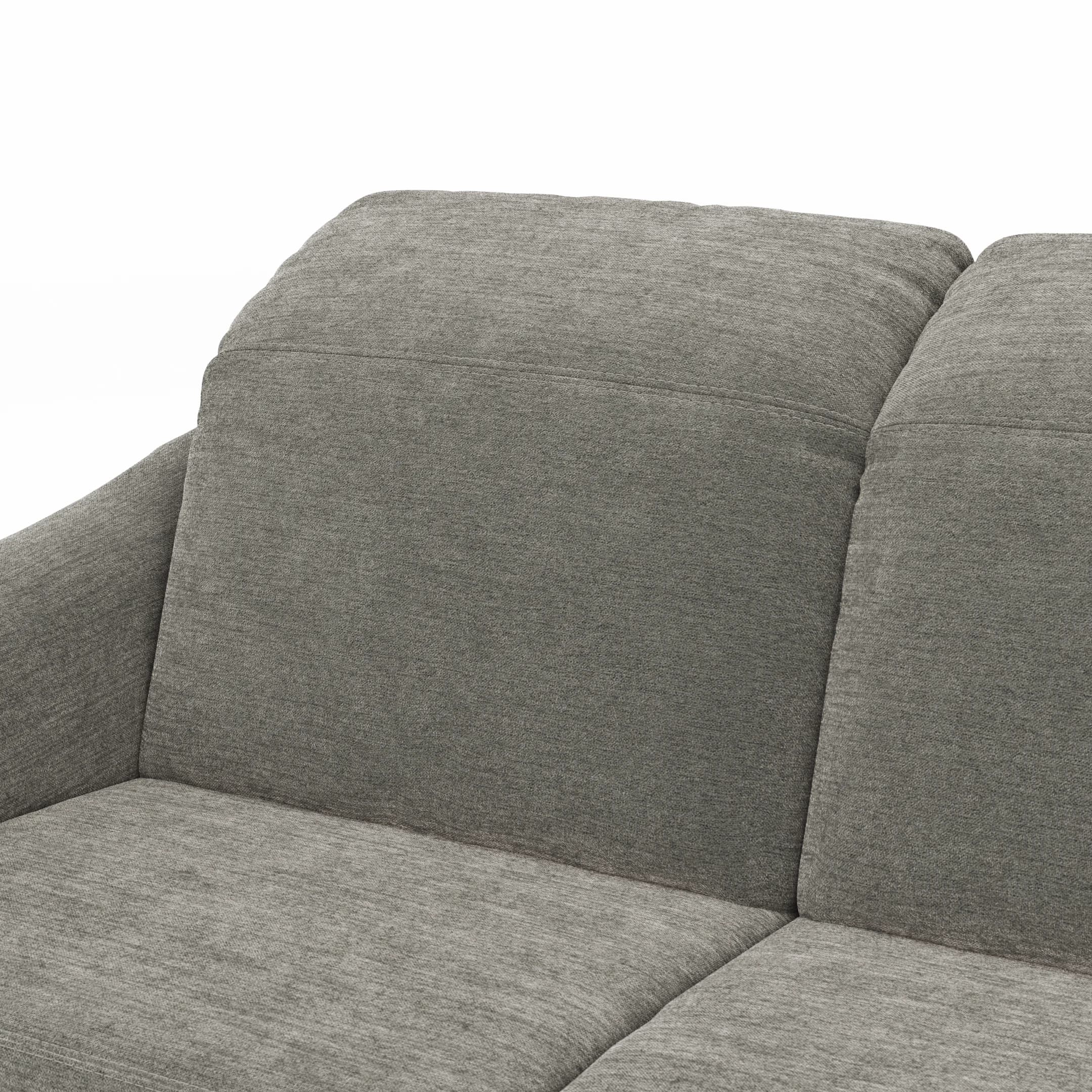 Sofa Canterbury - 2,5-Sitzer inkl. Relaxfunktion/Kopfteil verstellbar (motorisch), Stoff, Silbergrau