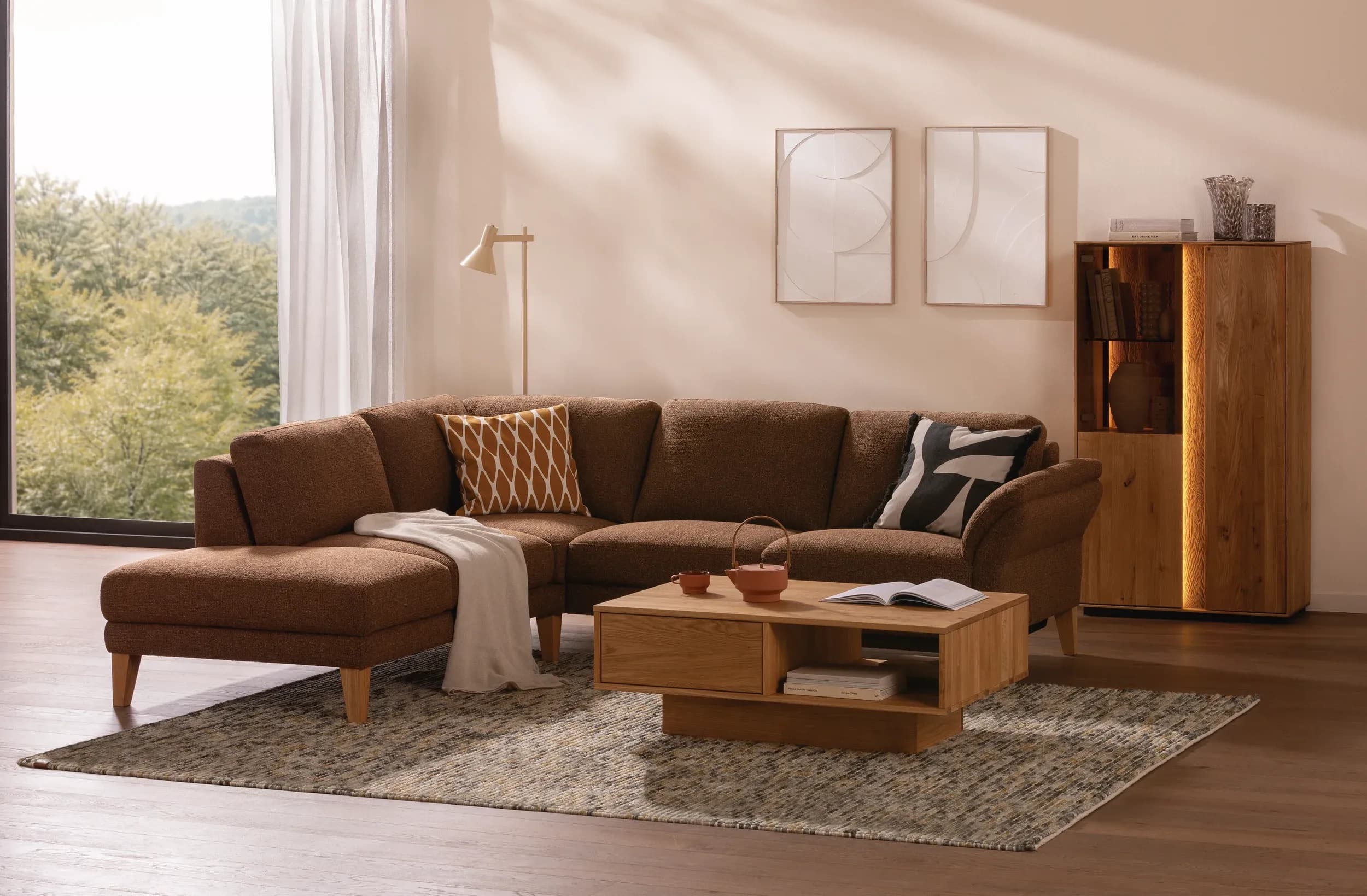 Couchtisch Saratoga - Wildeiche massiv, natur geölt