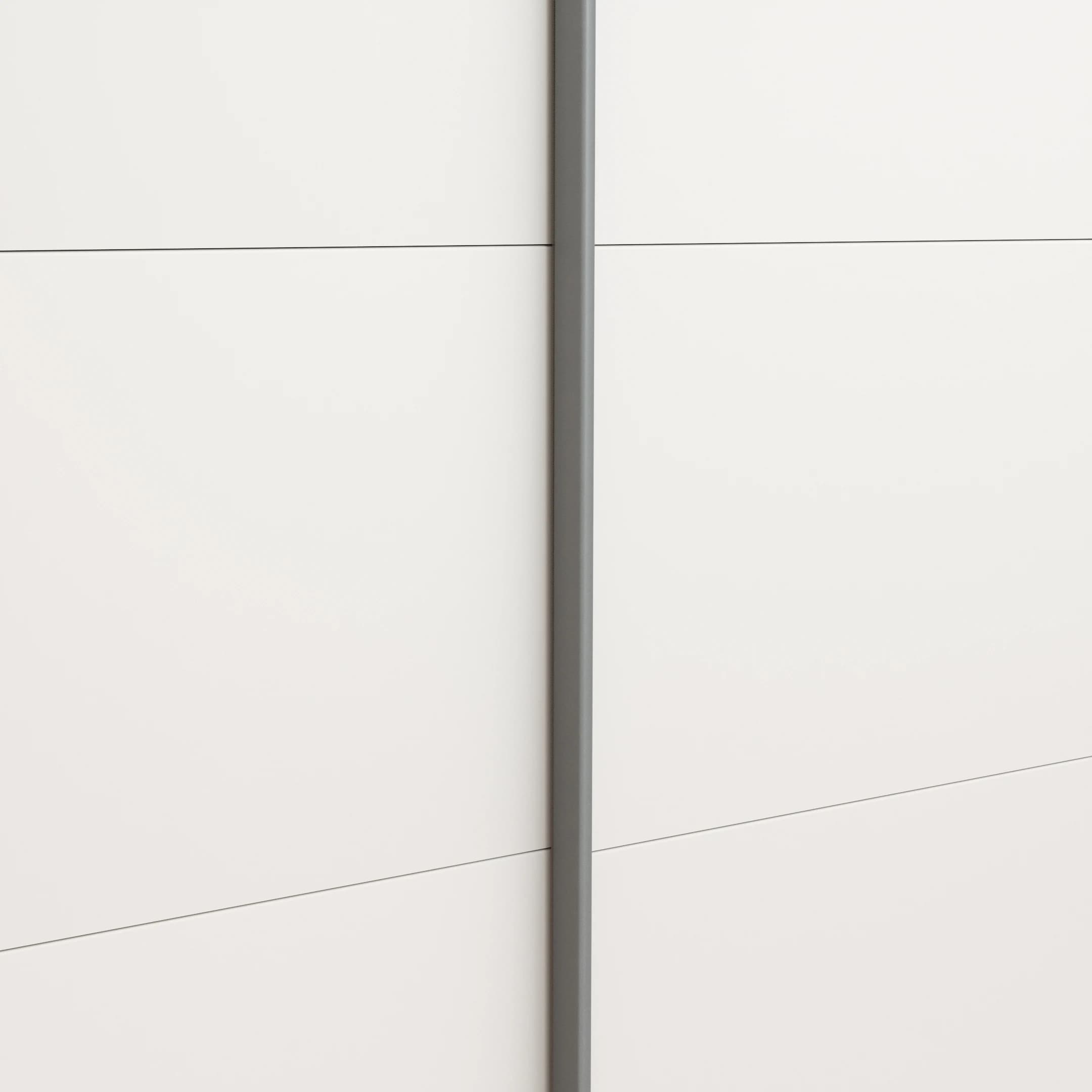 Schwebetürenschrank Viana - B ca. 301 cm, Lack, Weiß