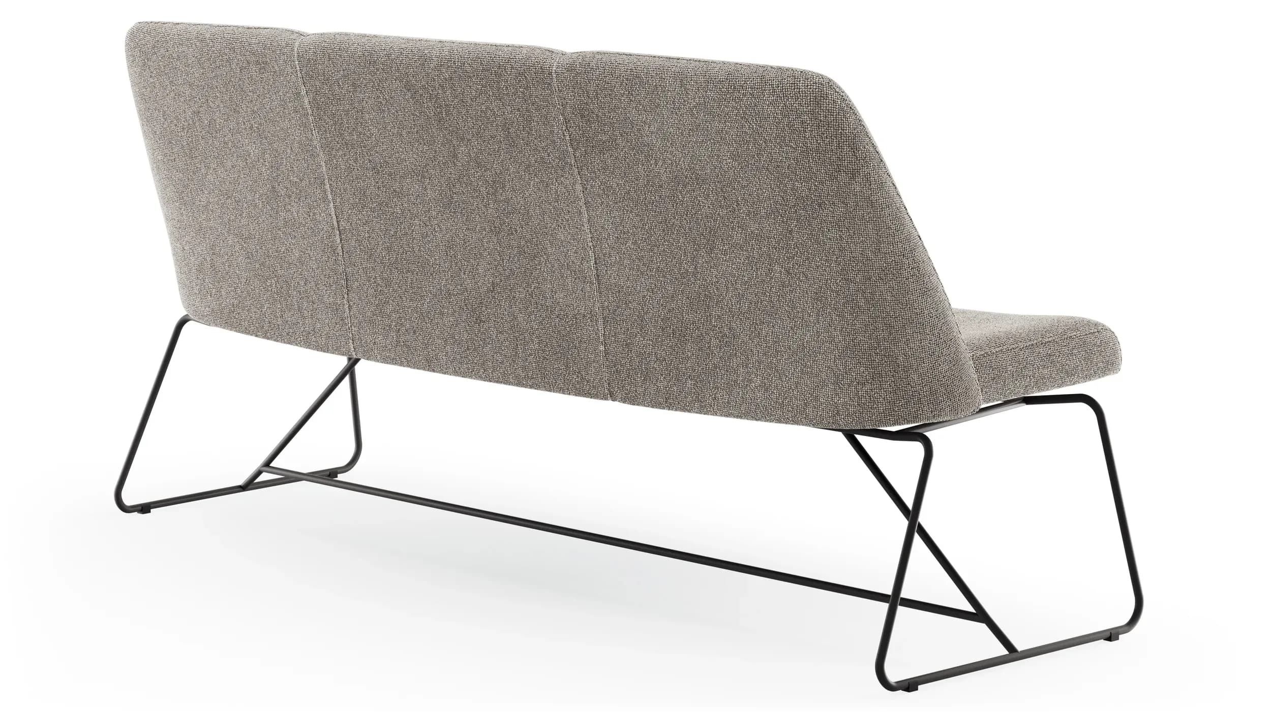 Polsterbank Sagres - Breite 180cm, Stoff, Graubeige
