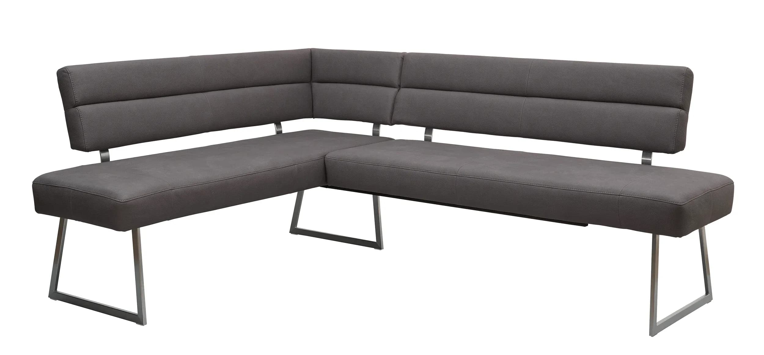 Eckbank - BT ca. 169x215 cm, Microfaser, Dunkelgrau
