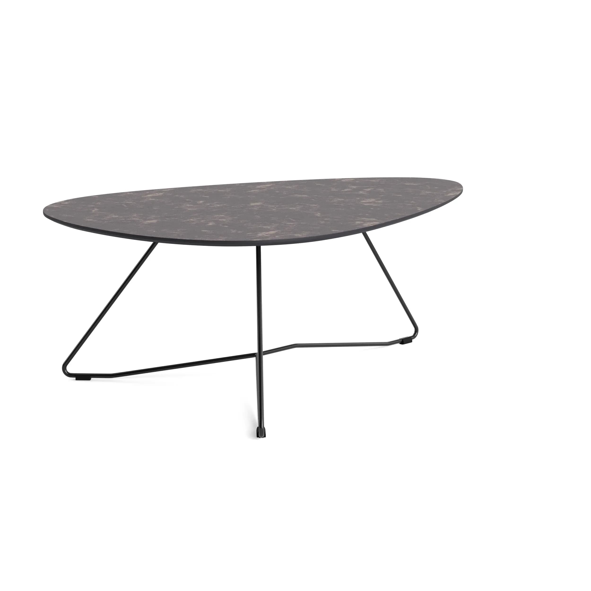 Couchtisch Oliva - LBH ca. 100x70x37 cm, HPL, Anthrazit