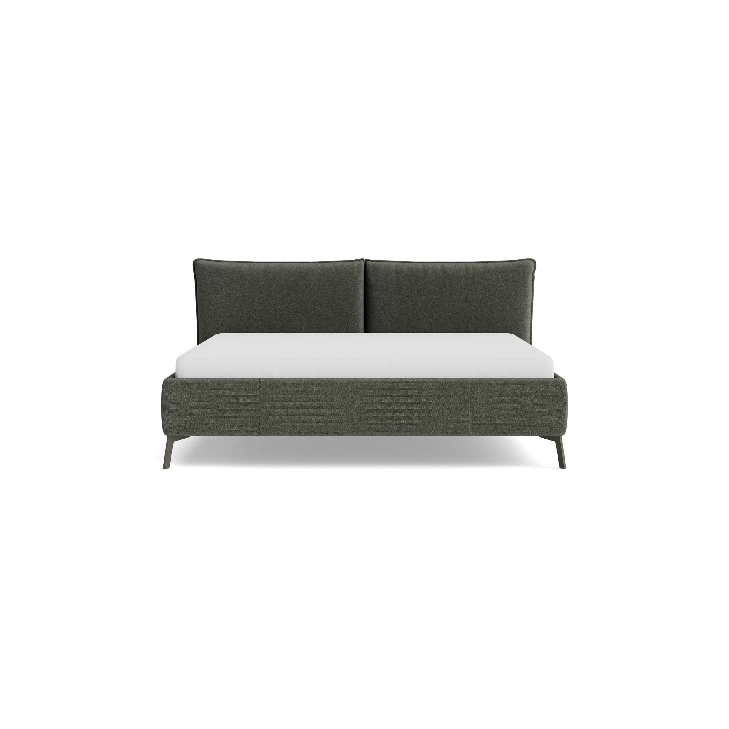 Bettgestell Coria - Liegefläche 180x200 cm, Stoff, Olive