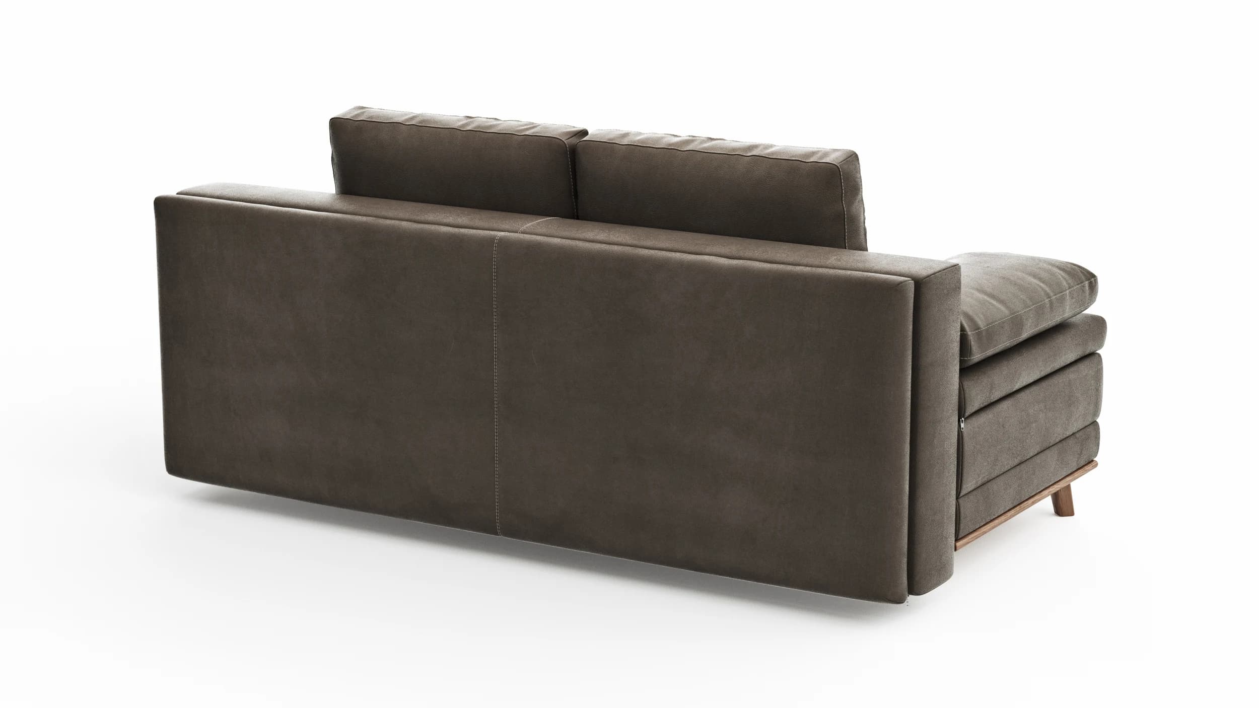 Sofa Lakeville 2 - 2-Sitzer inkl. Schlaffunktion mit Bettkasten, Stoff, Braun