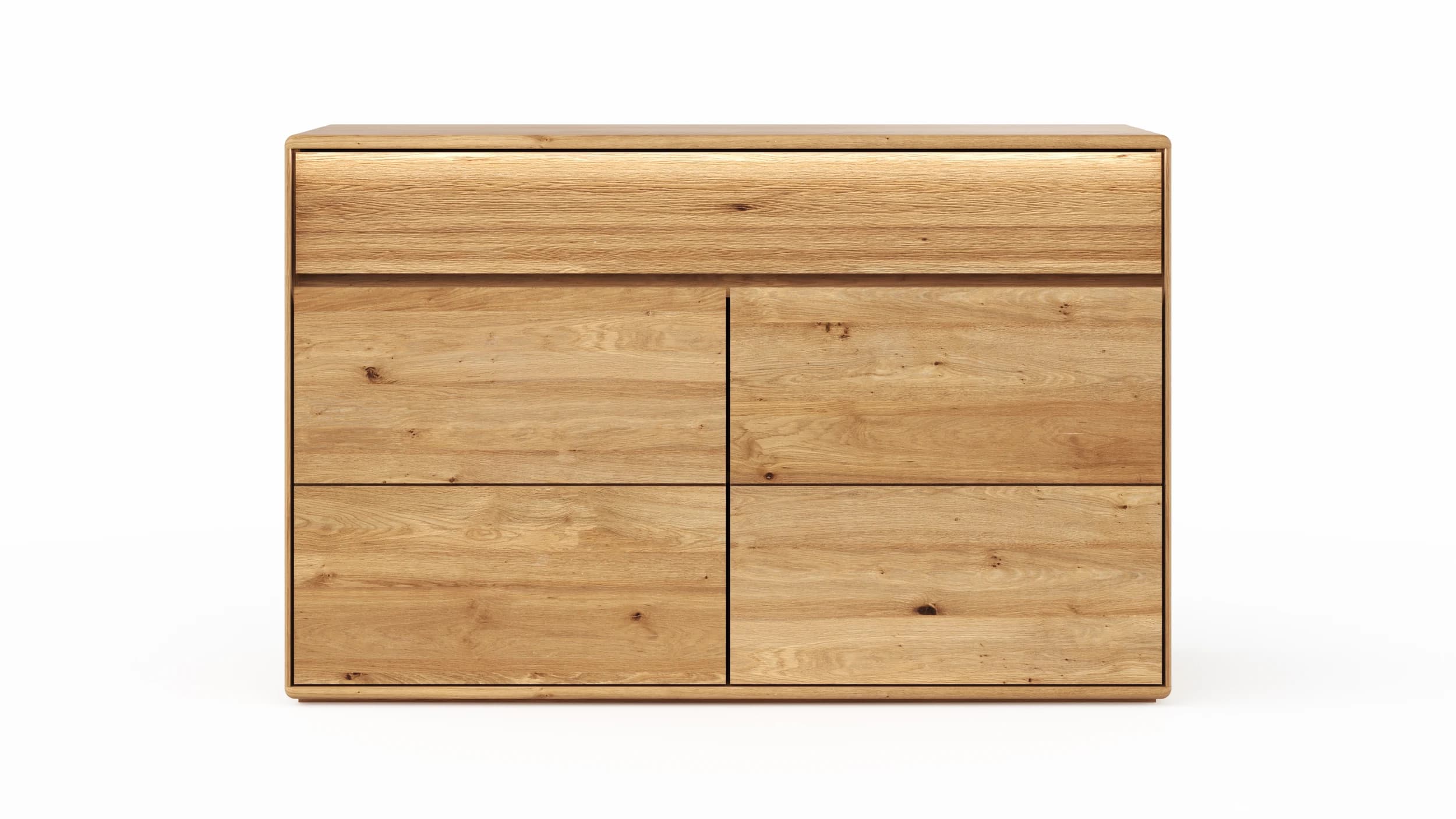 Sideboard Hillsboro - inkl. Beleuchtung, Wildeiche natur, geölt