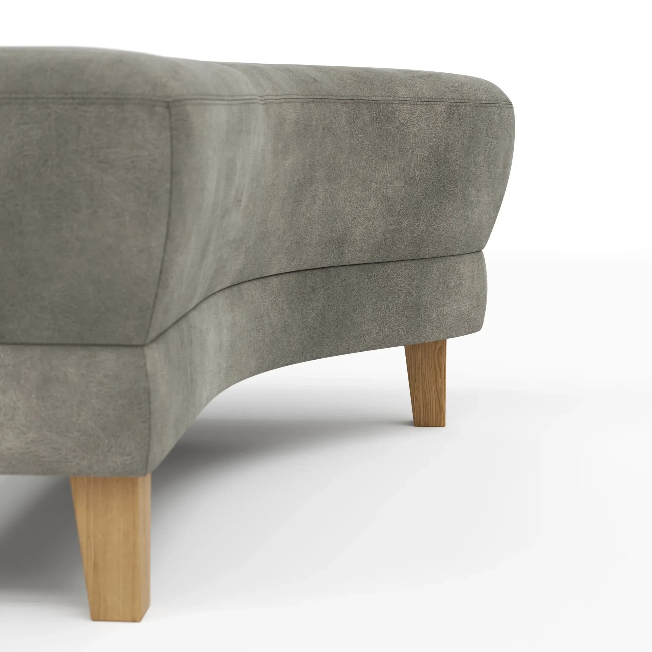 Hocker Stamford - gebogen, Rechts, LB ca. 89x65 cm, Stoff, Anthrazit