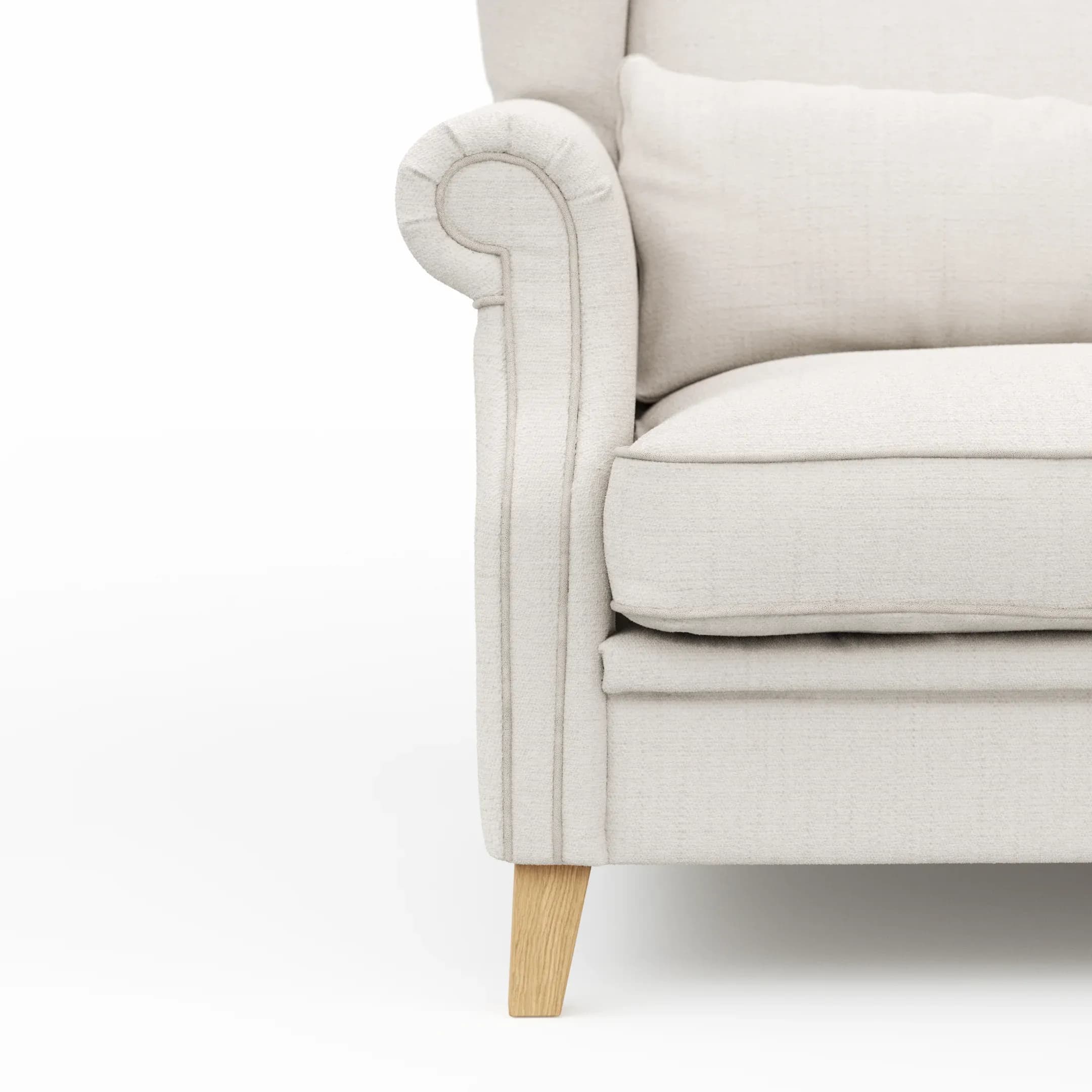 Sessel Mapleton - Stoff, Creme