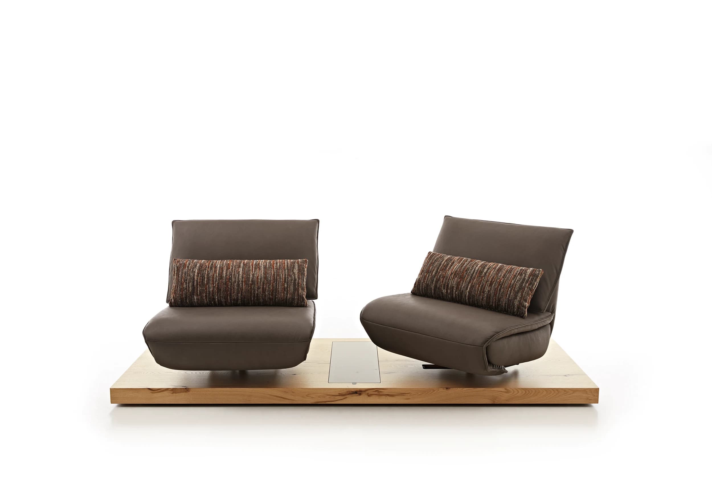 Sofa - 2-Sitzer, Relaxfunktion motorisch, Leder, Dunkelbraun