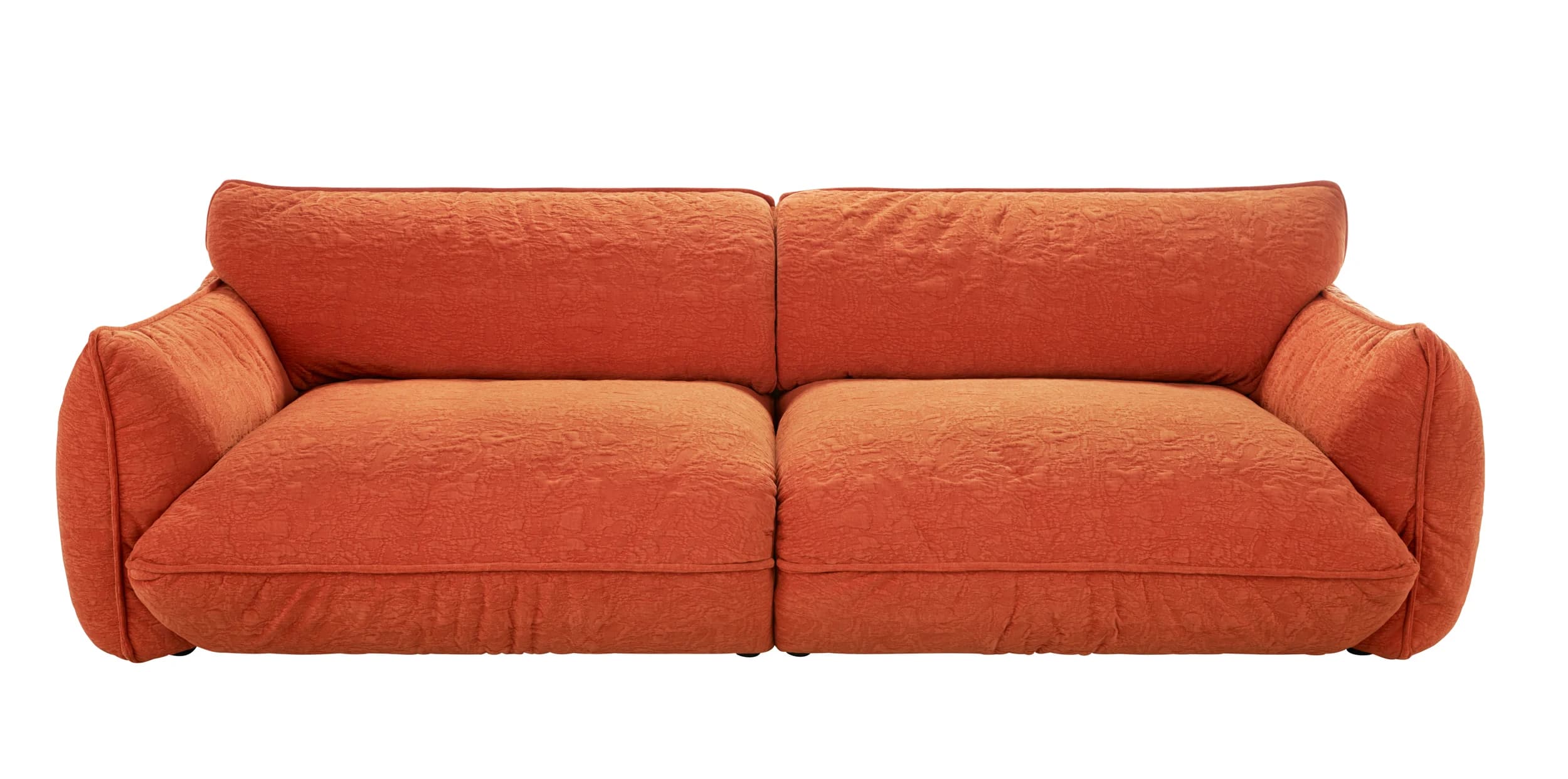 Sofa Fluffy - 4-Sitzer inkl. Rückenlehne verstellbar, Stoff, Kupfer