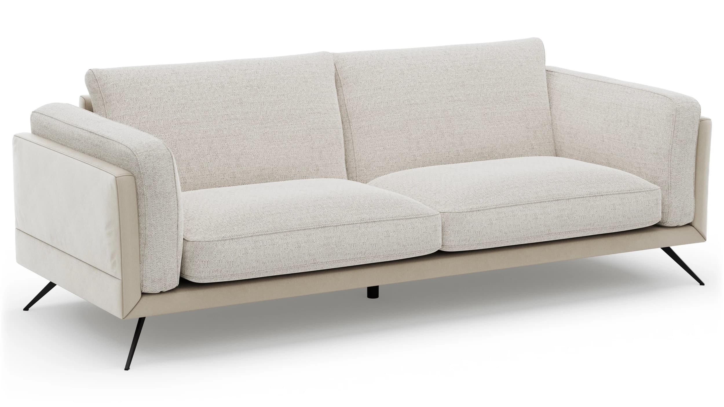 Sofa Valdemoro - 3-Sitzer, Stoff, Creme