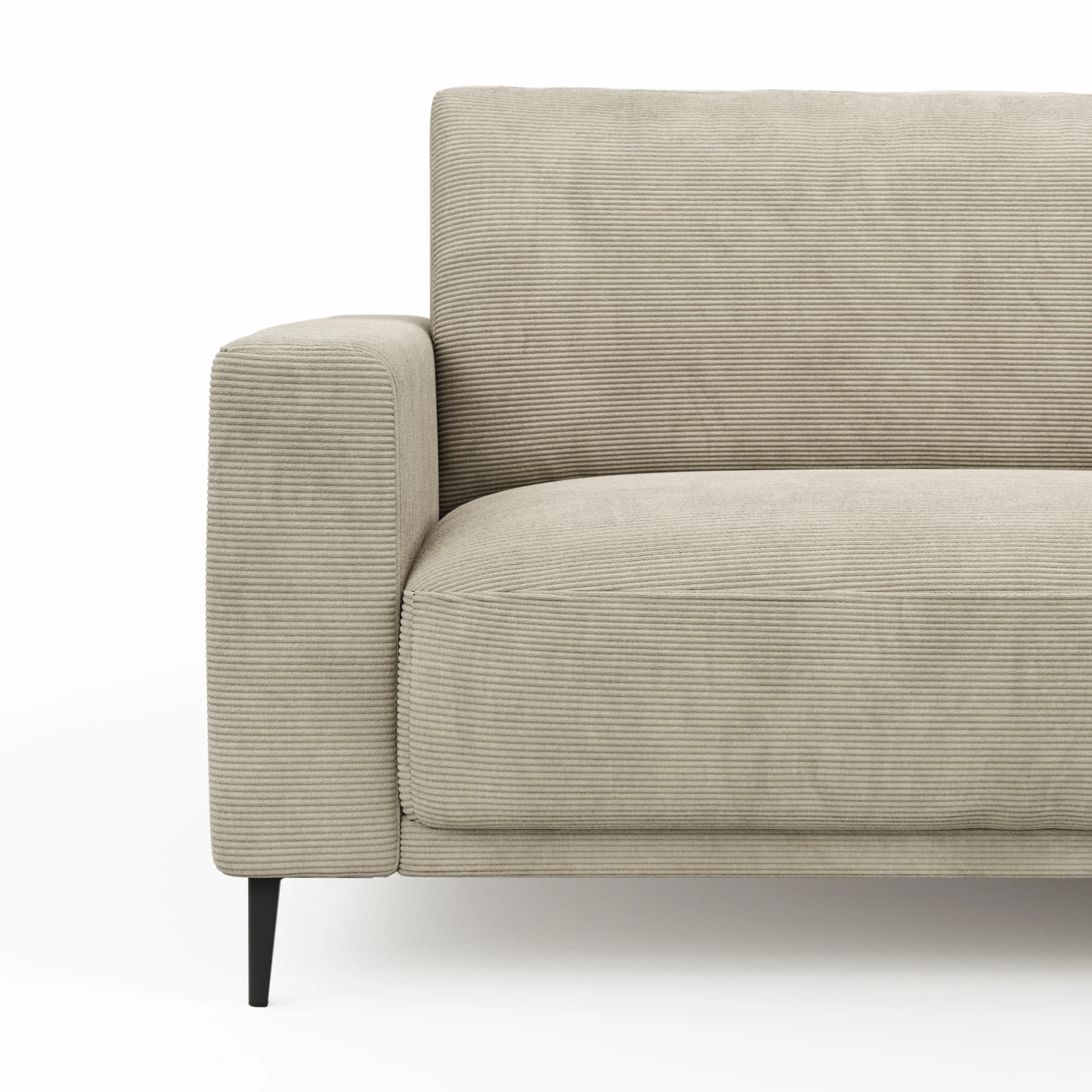Ecksofa Solero 2.0 - 1,5-Sitzer mit Longchair rechts, Stoff, Sand