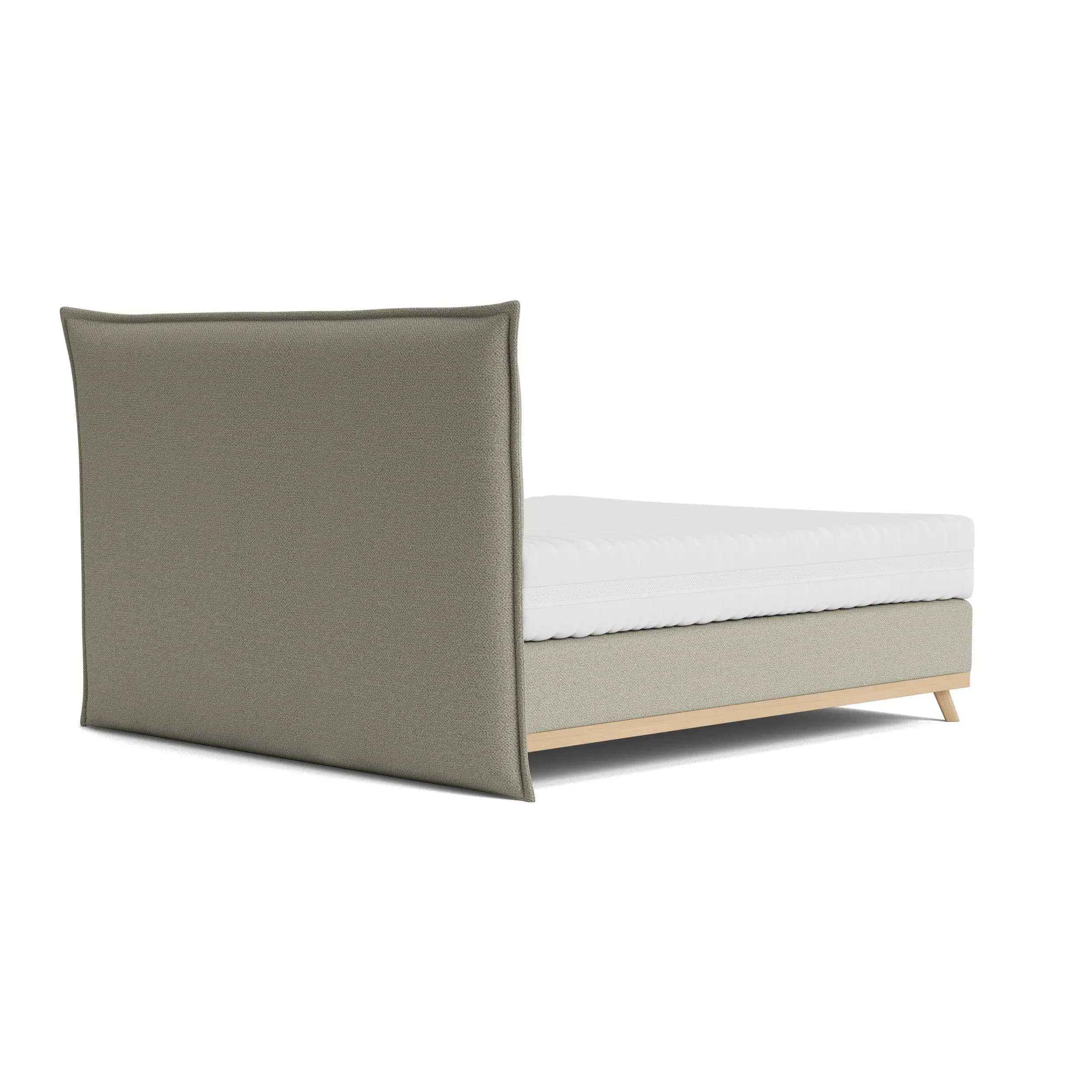 Boxspringbett Soria - Liegefläche ca. 180x200 cm, Stoff, Graubeige