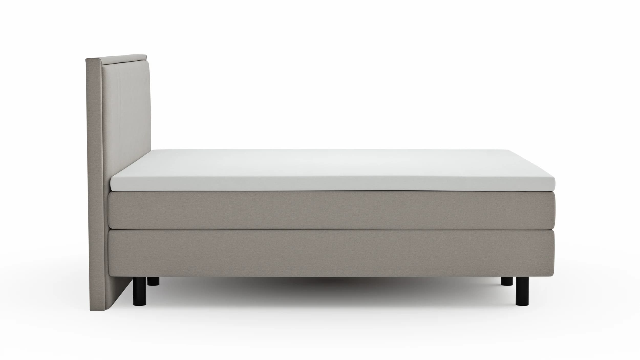 Boxspringbett Valencia - Liegefläche ca. 160x200 cm, Stoff, Mauve