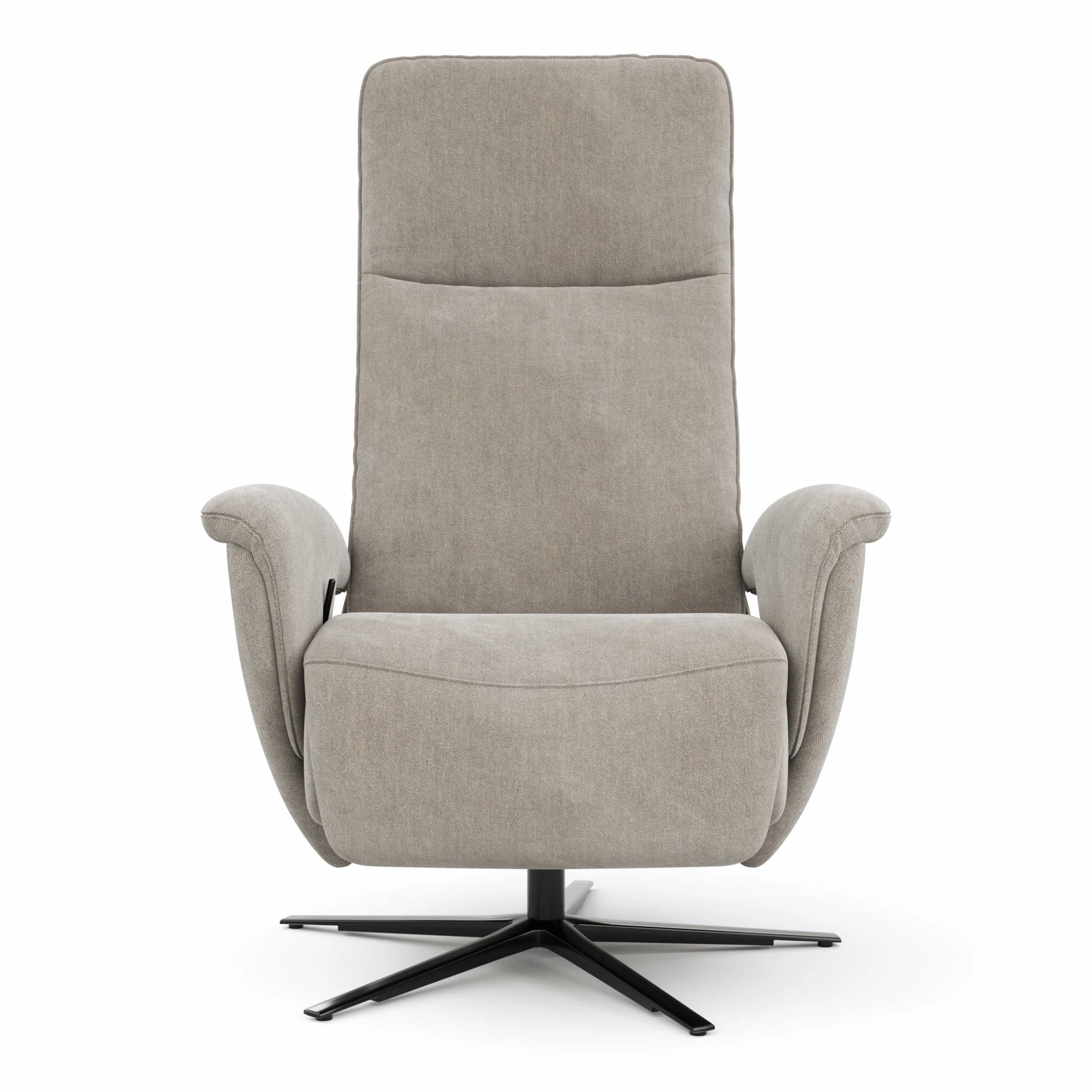 Sessel Tulsa Relax - Größe L, inkl. Maxirücken und Kopf-/Fußteil/Rückenlehne verstellbar, Stoff, Graubeige