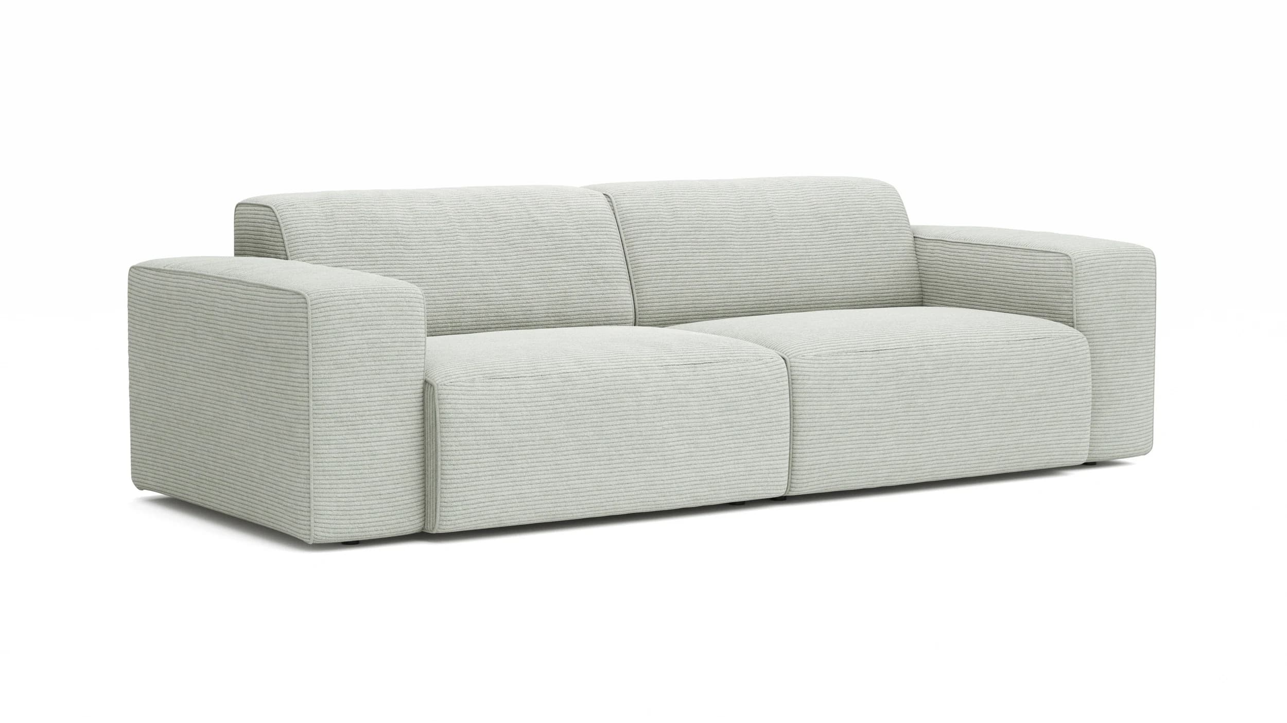 Sofa Elementos - 3-Sitzer XL, Stoff, Hellgrau