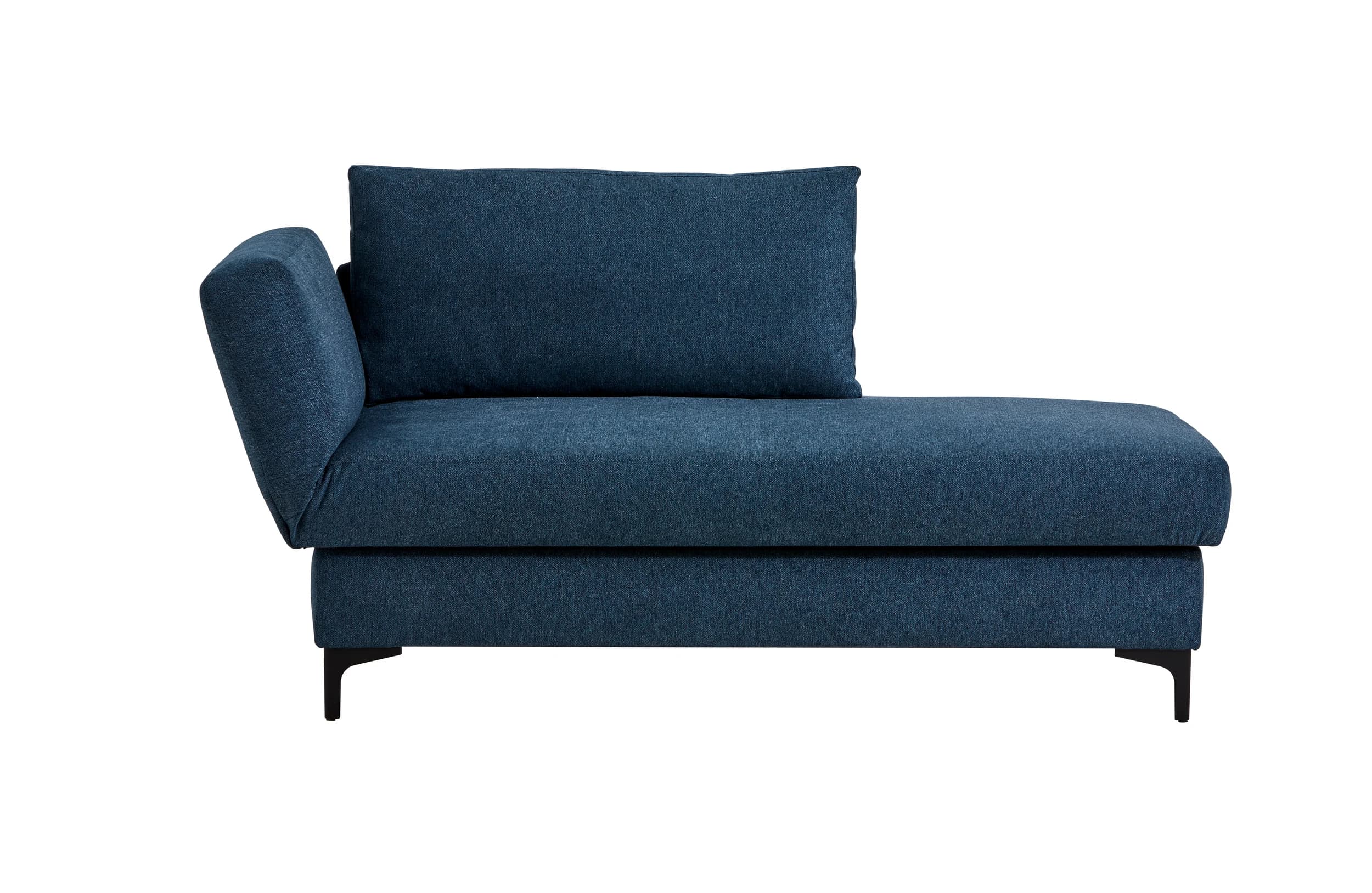 Schlafsofa Verano - Ausrichtung links inkl. Schlaffunktion und Bettkasten, Stoff, Petrol