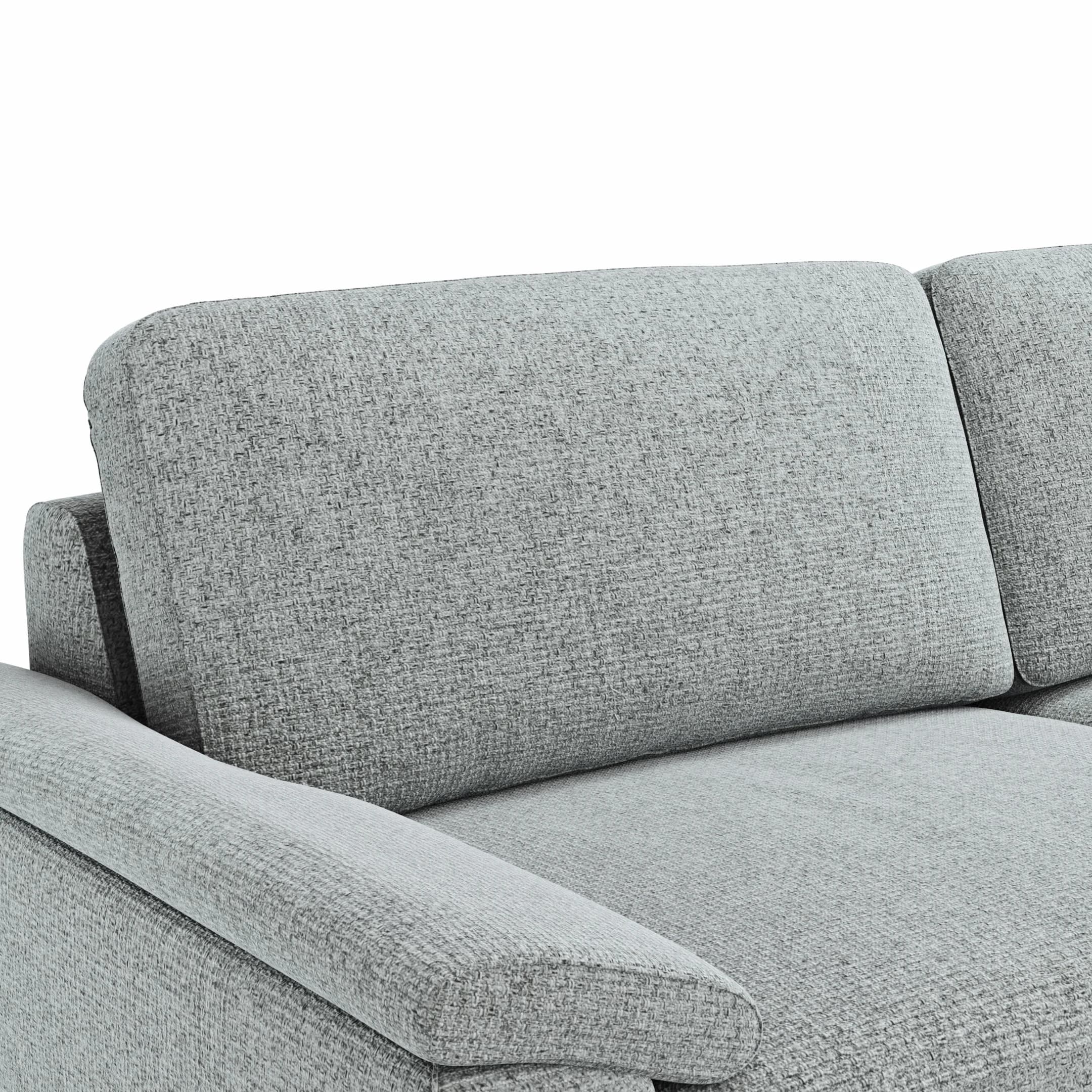 Sofa Oviedo - 3-Sitzer, Stoff, Hellgrau