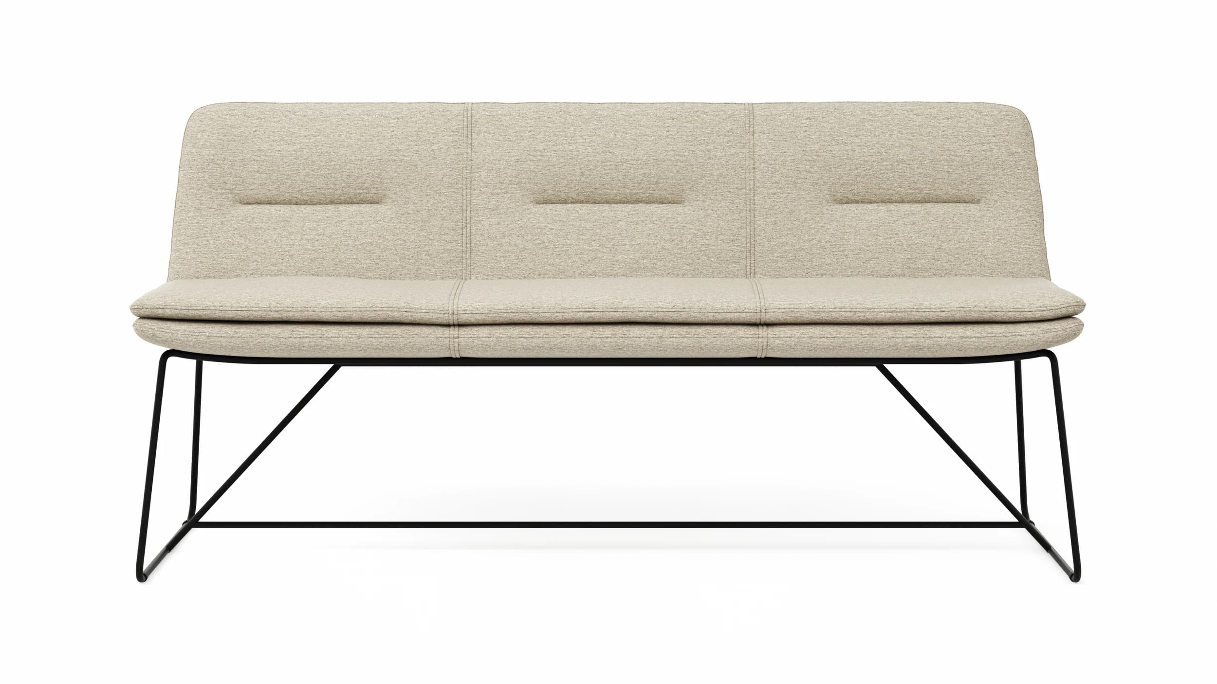 Polsterbank Macano - B ca. 180 cm, Stoff, Beige