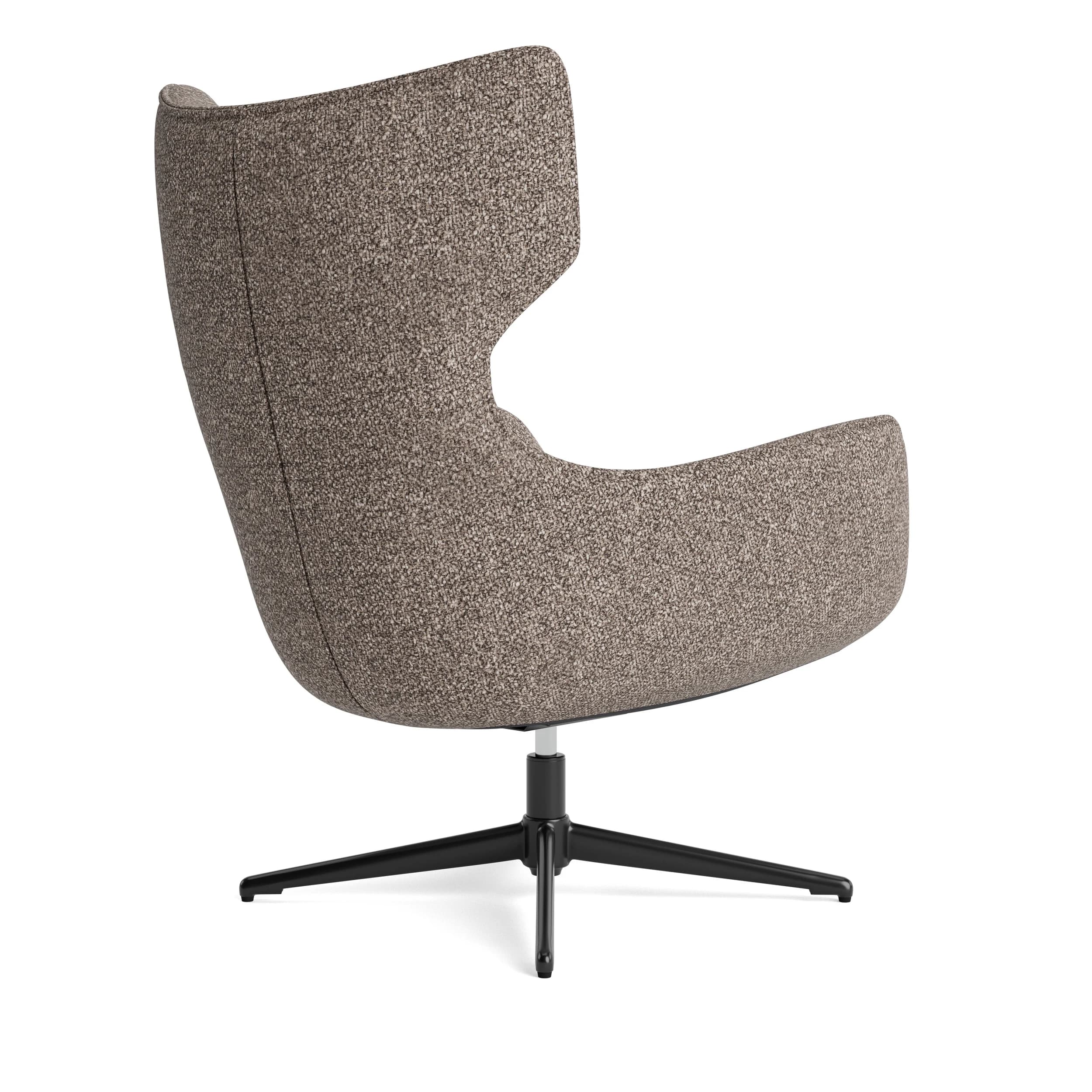 Sessel Elgora - drehbar, Stoff, Mocca