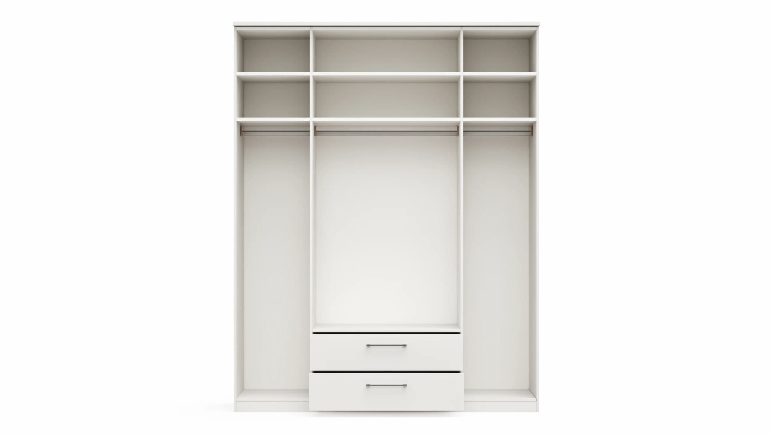 Drehtürenschrank Viana - B. ca. 180cm, Lack, Weiß