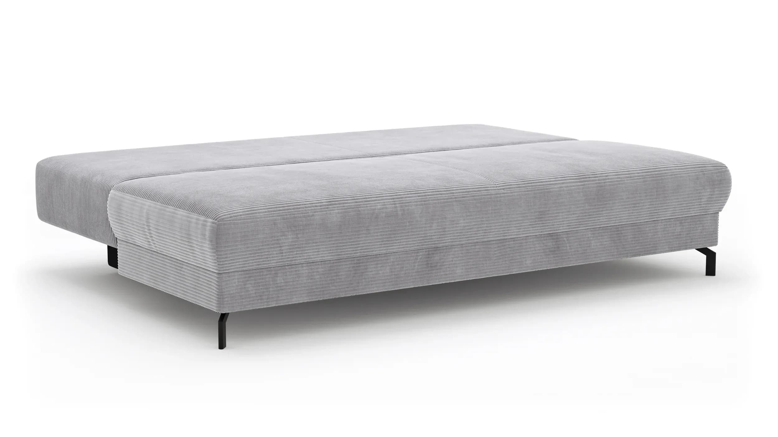 Schlafsofa Salema - 3-Sitzer mit Schlaffunktion (Liegefläche ca. 140x200 cm), Stoff, Hellgrau