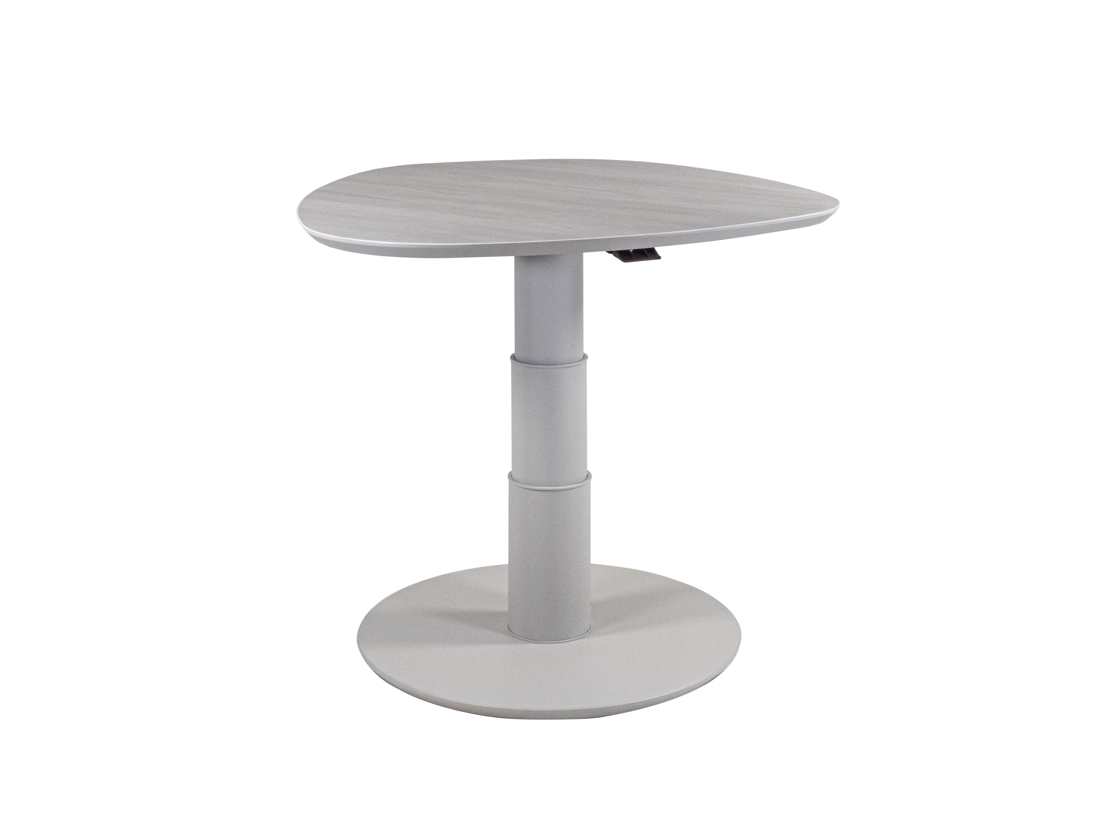 Couchtisch - höhenverstellbar, Durchmesser ca. 80 cm, Steingrau 