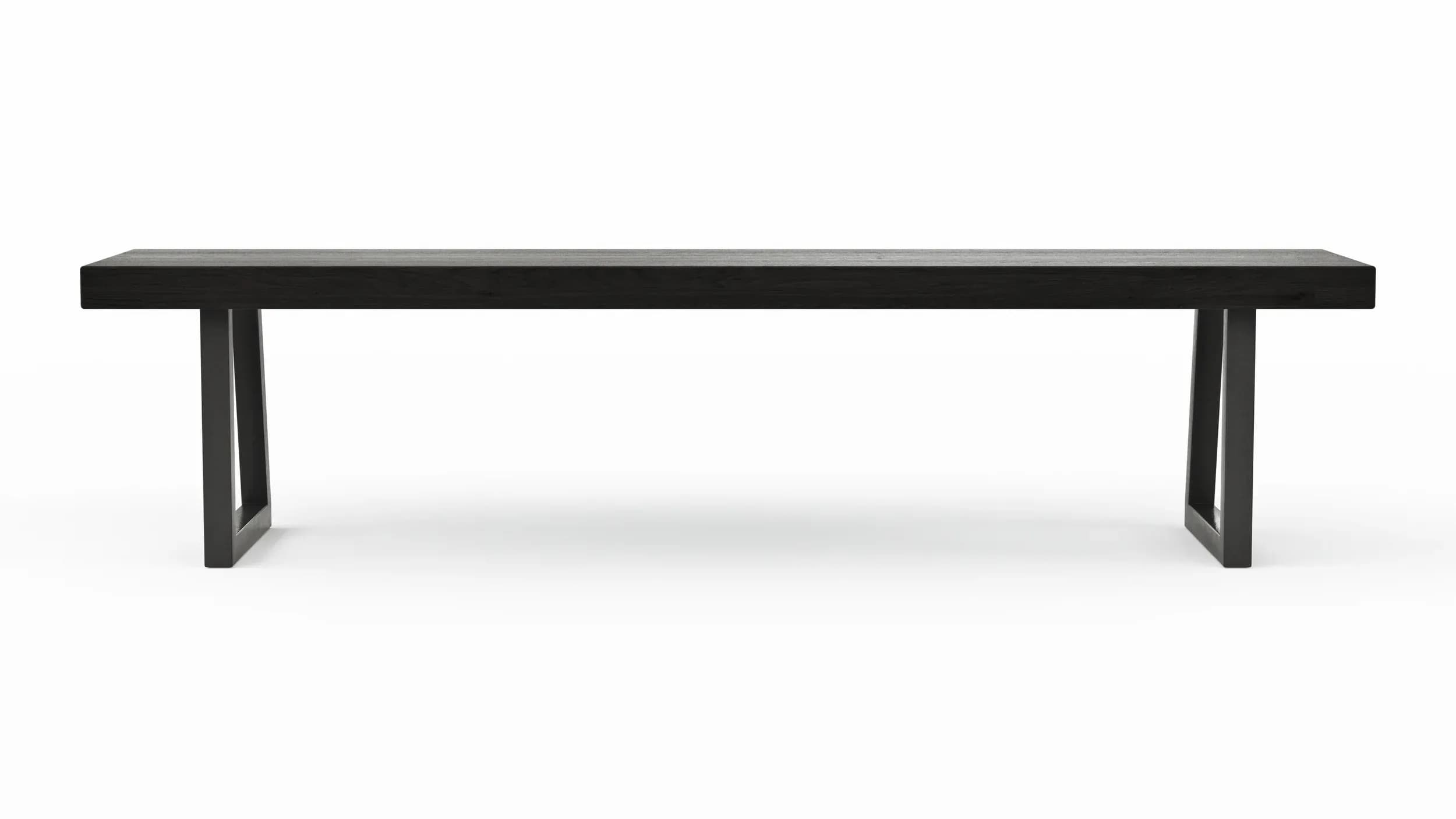 Holzbank Clifton - Breite ca. 180cm, Zerreiche massiv, smoked