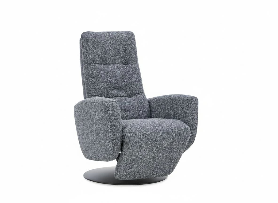 TV-Sessel - Größe S, Relaxfunktion, Kopfteil verstellbar, Stoff, Marine