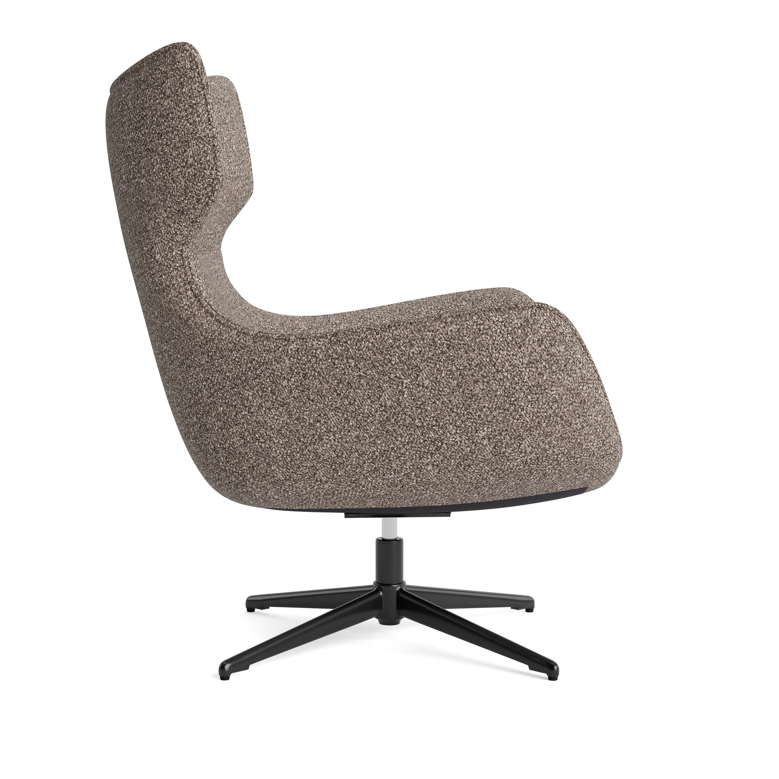 Sessel Elgora - drehbar, Stoff, Mocca