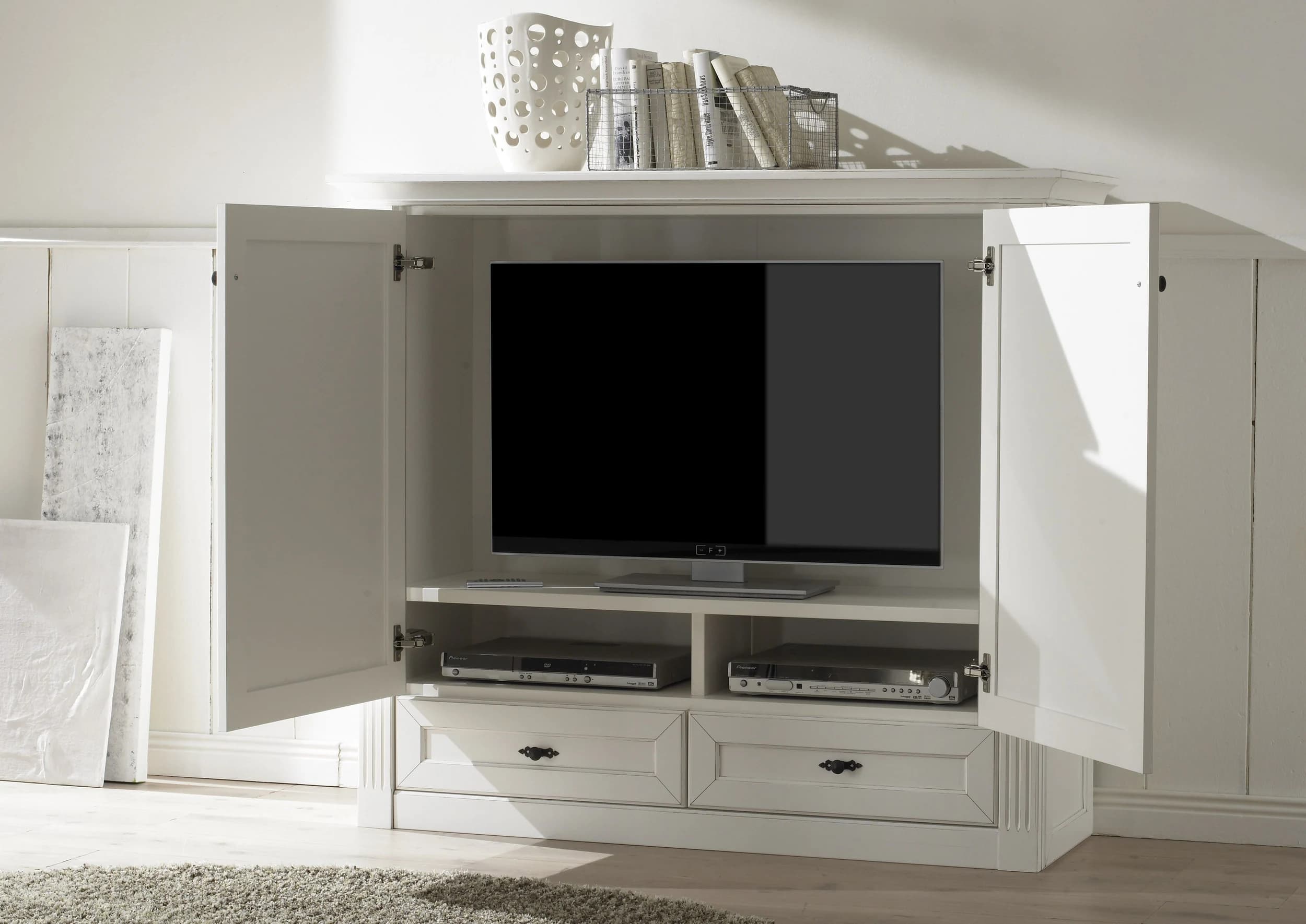 TV - Schrank - Lack, weiß