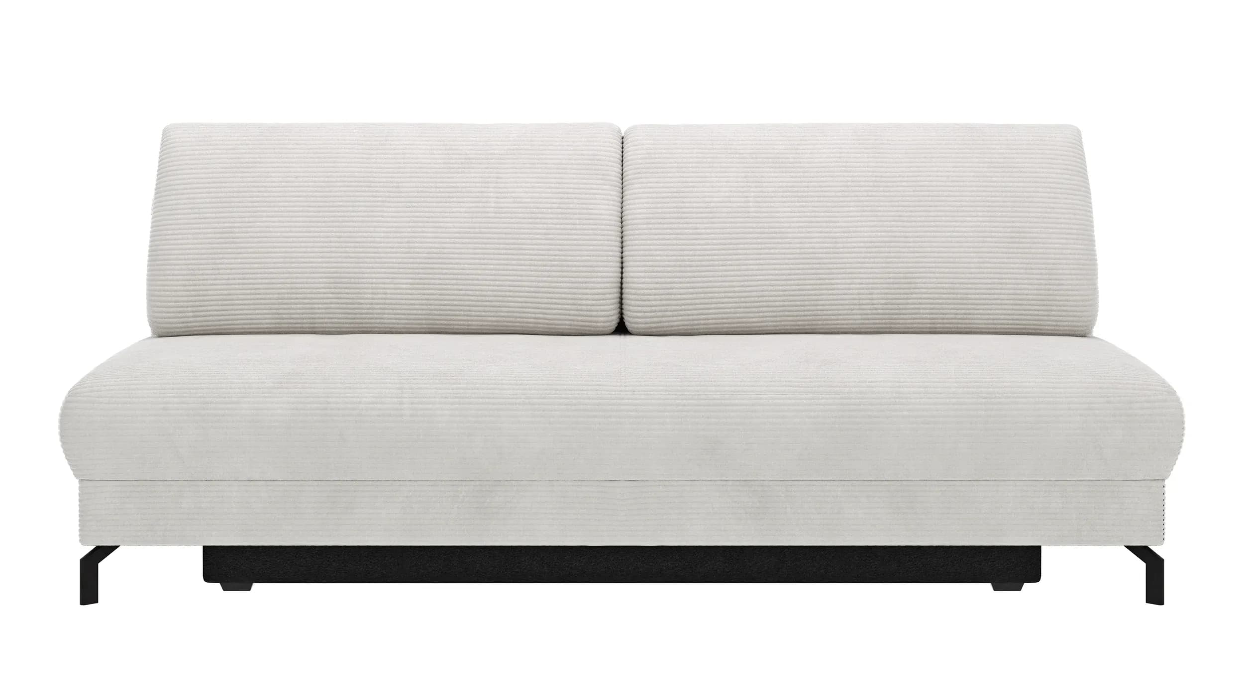 Schlafsofa Salema - 3-Sitzer mit Schlaffunktion (Liegefläche ca. 150x200cm), Stoff, Weiß
