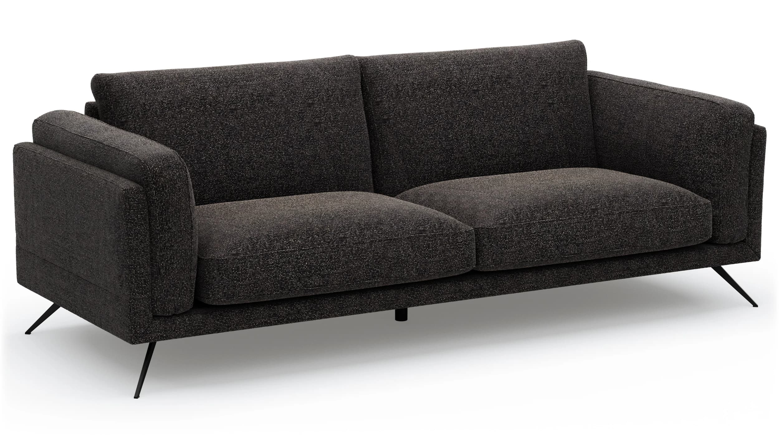 Sofa Valdemoro - 3-Sitzer, Stoff, Anthrazit