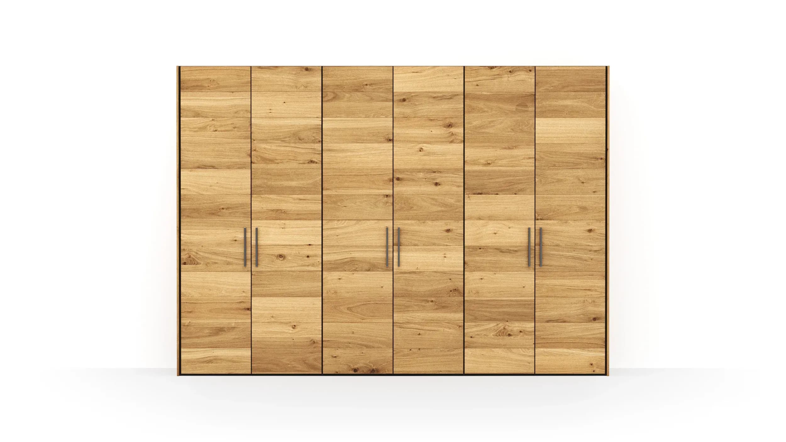 Drehtürenschrank Colorado - B. ca. 307 cm, Wildeichefurnier natur