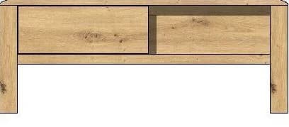 Couchtisch - mit Schubkasten, LBH ca. 115x65x45 cm, Altesche teilmassiv