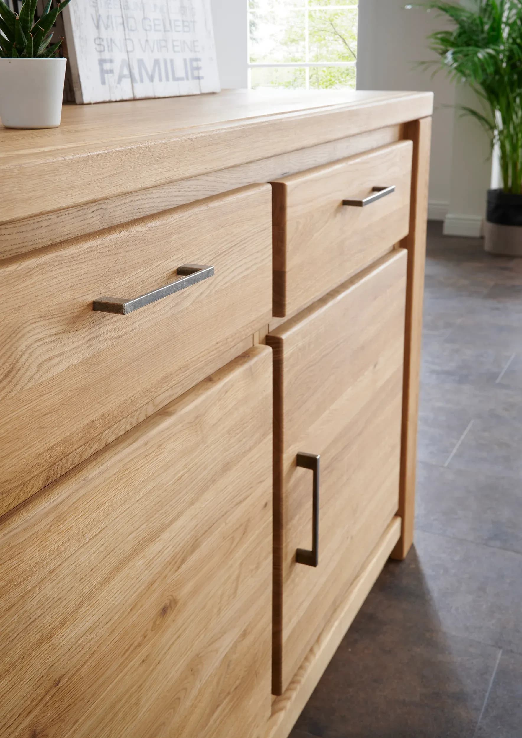Sideboard Farmingdale - Eiche massiv, natur geölt