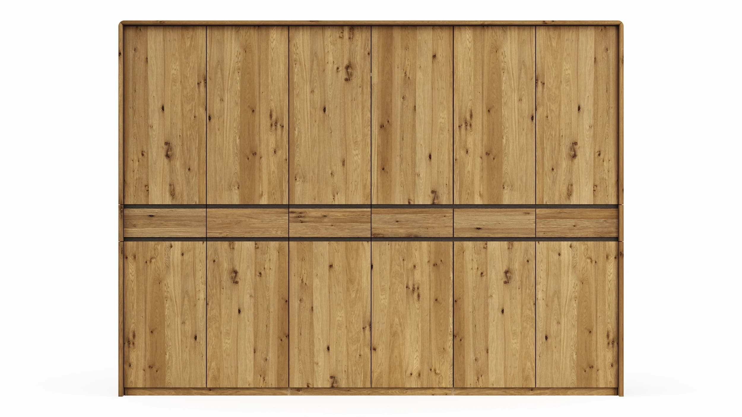 Drehtürenschrank Baltimore - inkl. Passepartout, B ca. 297 cm, Wildeiche massiv