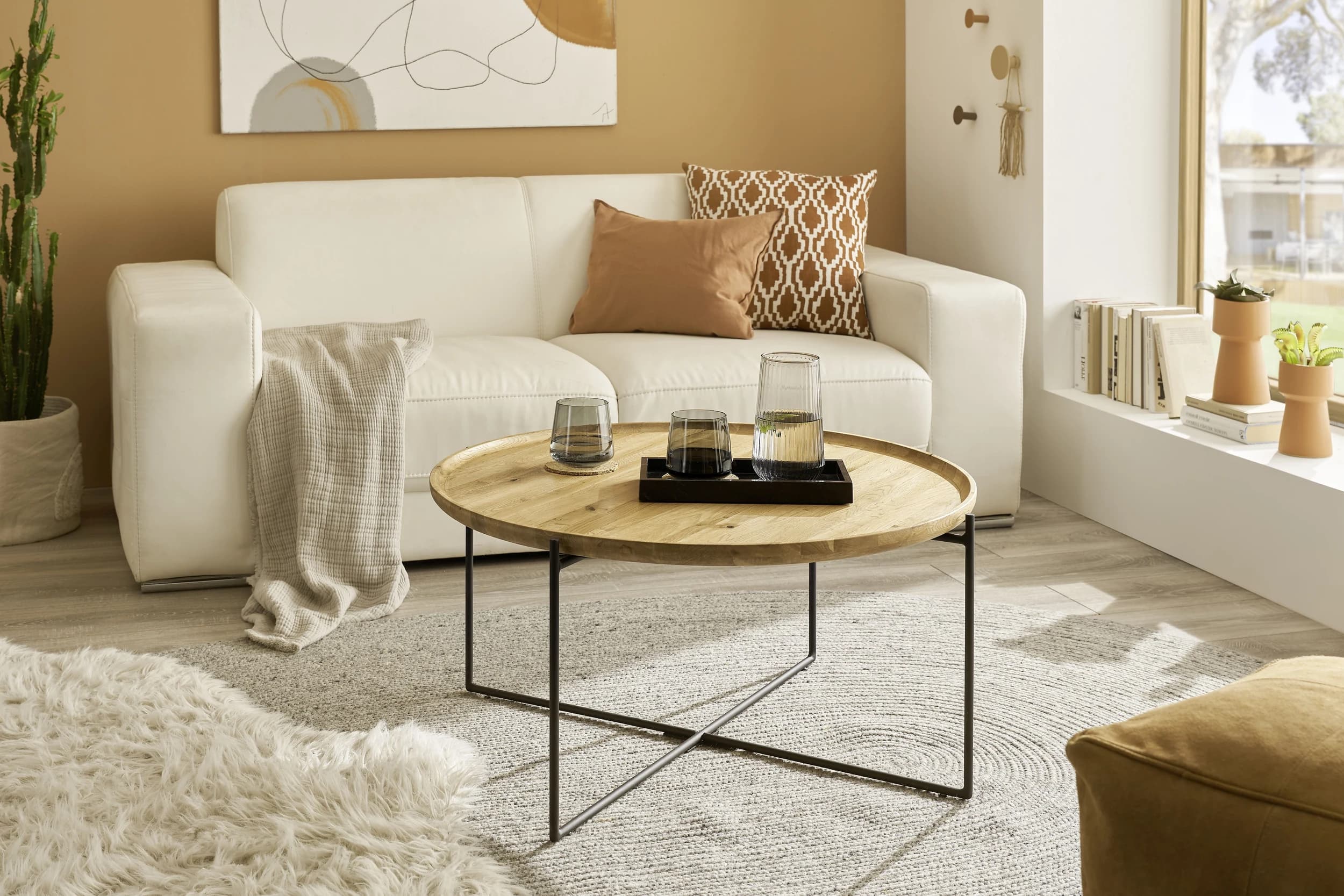 Couchtisch - BHT ca. 80x40x80 cm, Eiche massiv