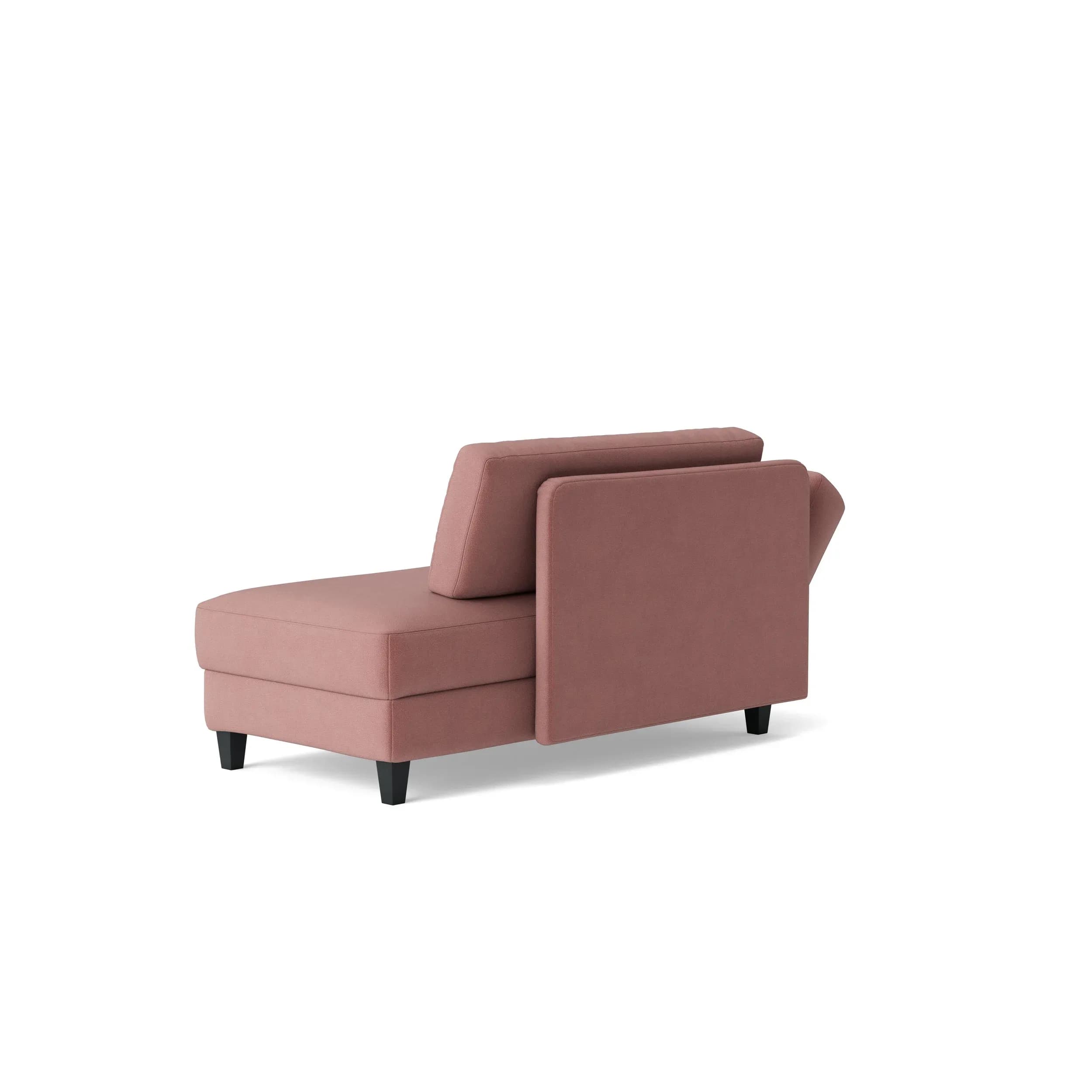 Schlafsofa Beluso - Ausrichtung links inkl. Schlaffunktion und Bettkasten, Stoff, Weinbeere