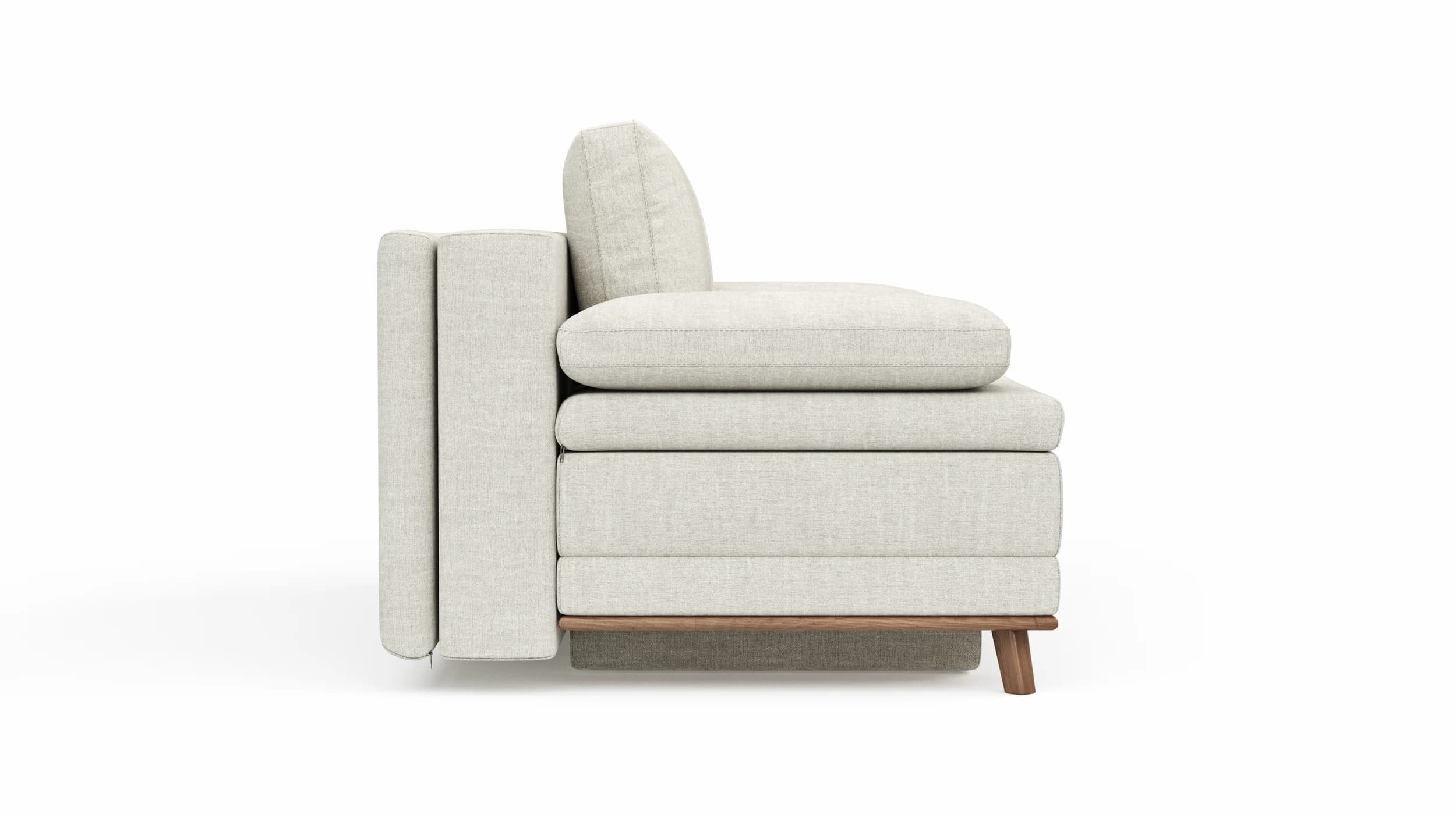Sofa Lakeville 2 - 2-Sitzer inkl. Schlaffunktion mit Bettkasten, Stoff, Natur
