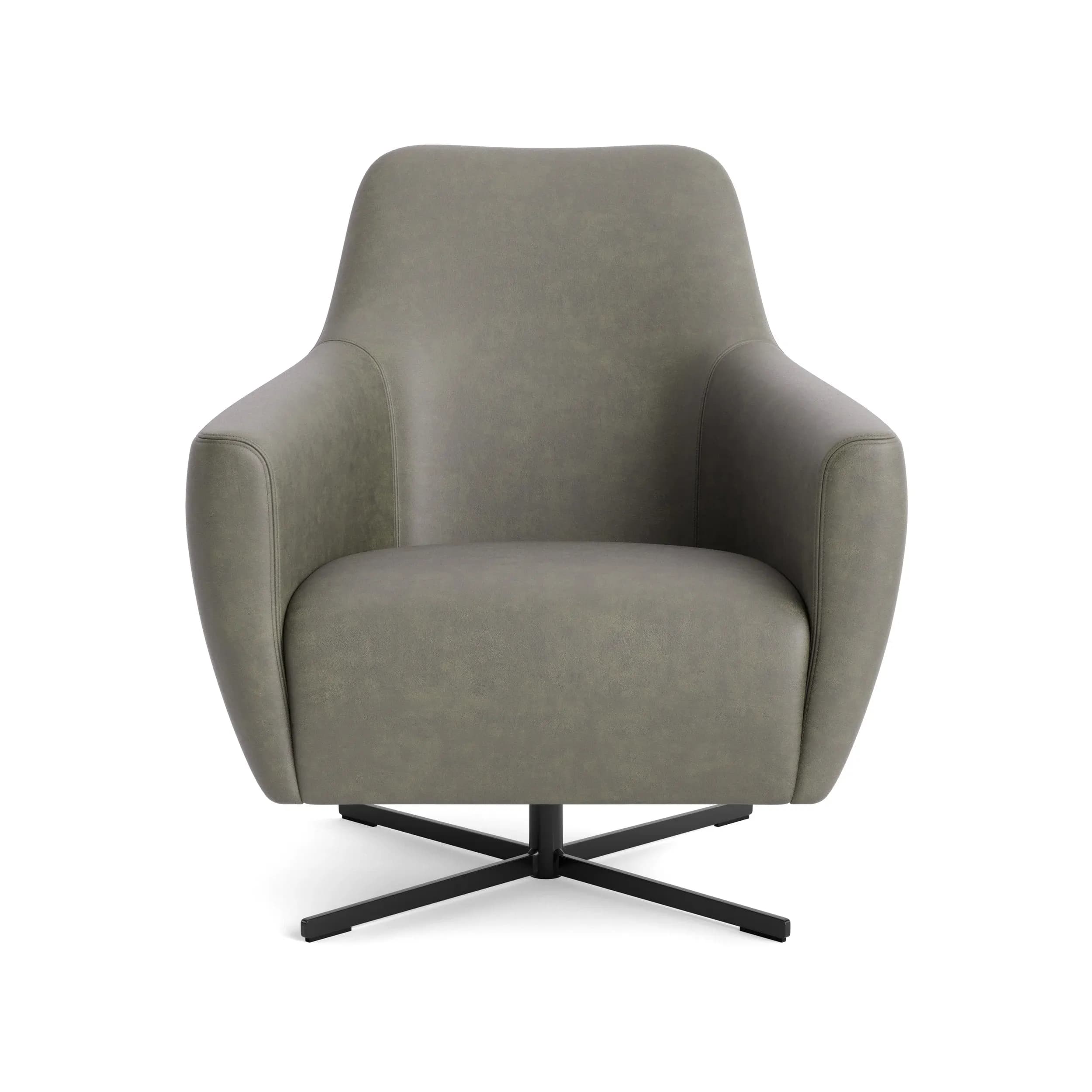 Sessel Noreli - drehbar, Stoff, Tabakbraun